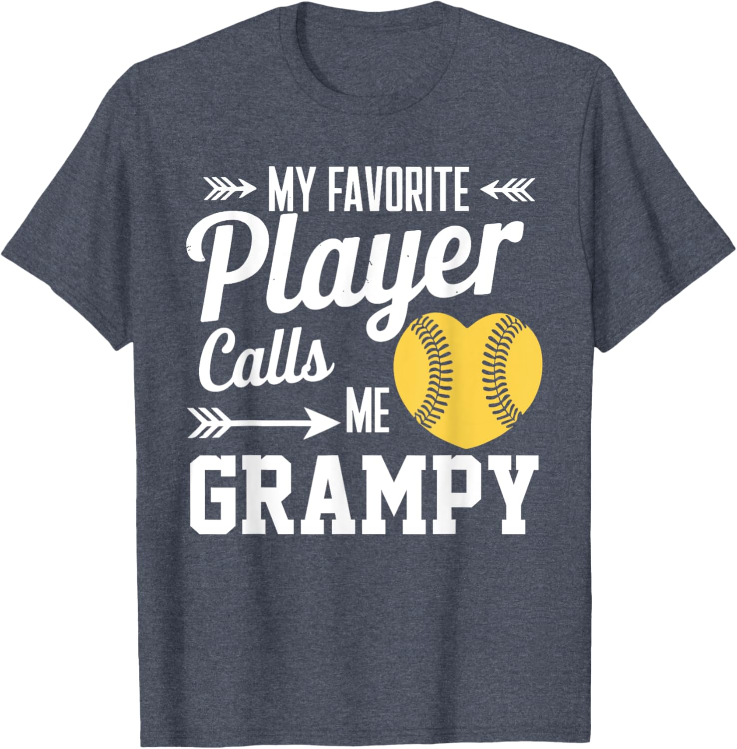 My Favorite Player Calls Me Grampy Softball T-Shirt for Proud Grandparents - 9