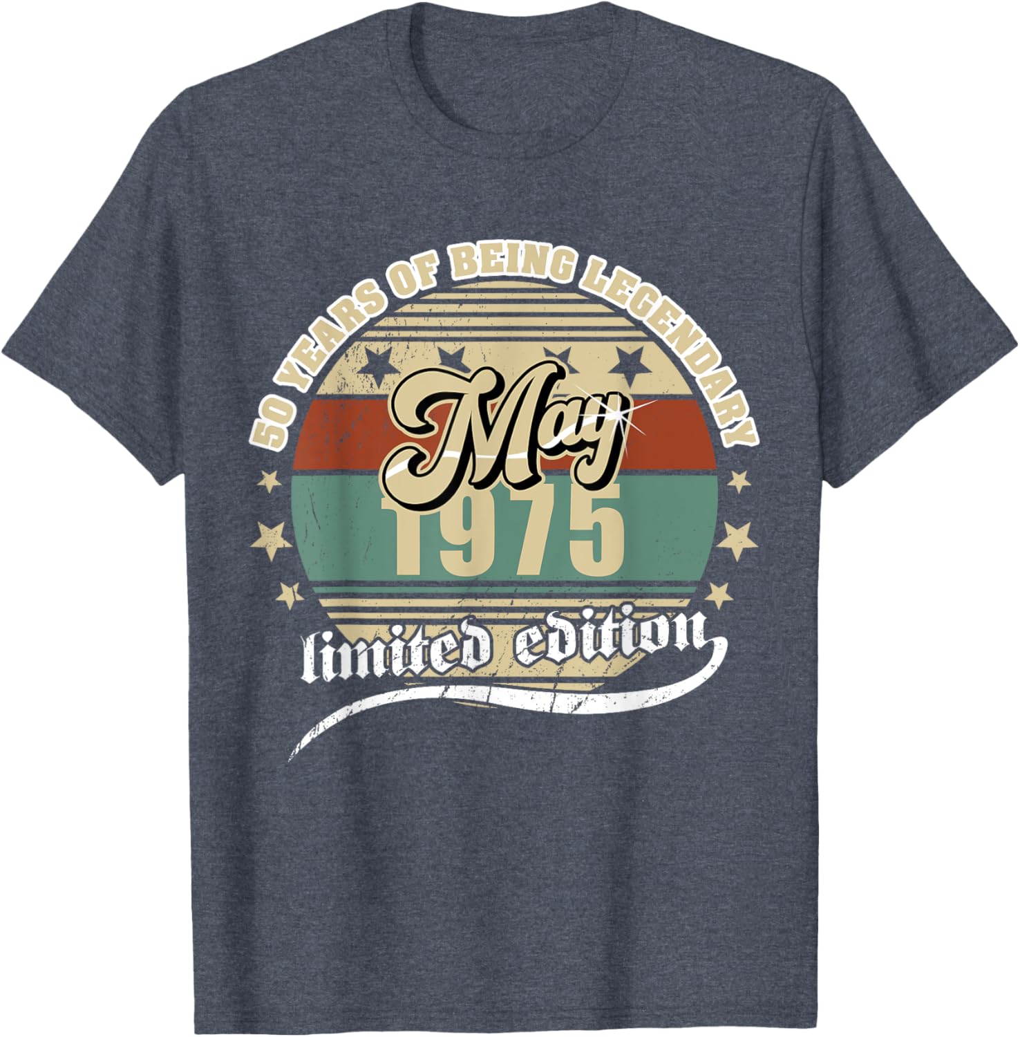Vintage 50th Birthday May 1975 T-Shirt for Legendary Celebration - 4