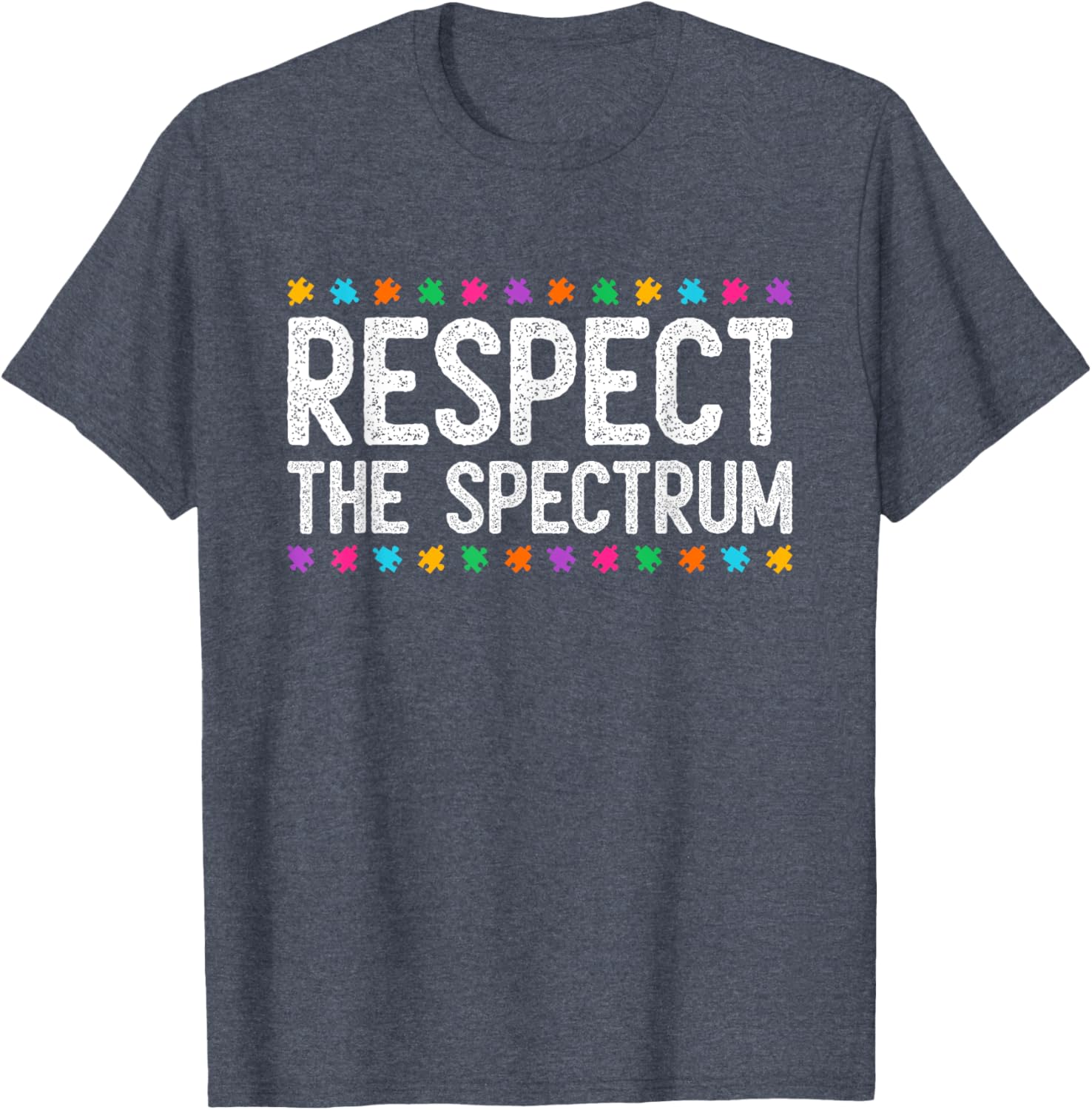 Respect The Spectrum Autism Awareness Puzzle Piece Warrior T-Shirt - 5