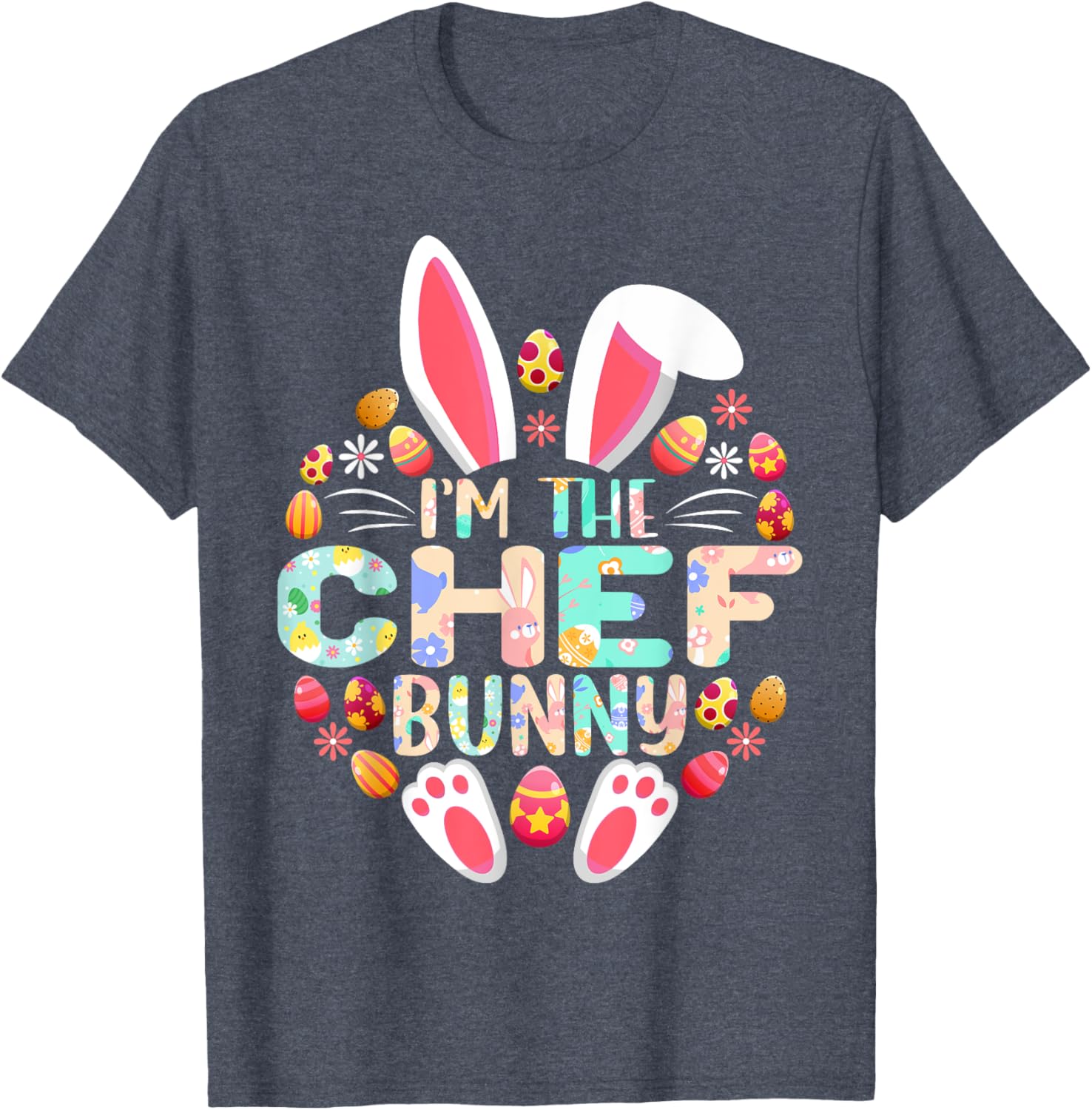 Funny Easter Family Matching T-Shirt I'm The Chef Bunny Design - 9