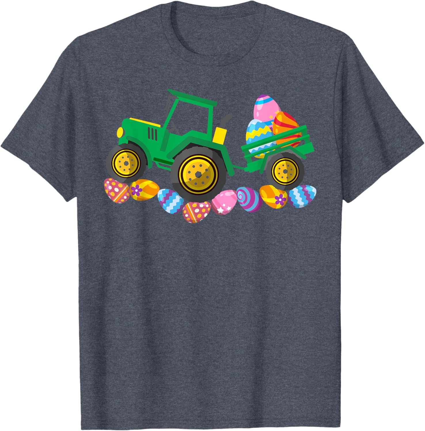 Easter Bunny Toddler T-Shirt for Boys and Girls with Farmer Tractor Eggs - 18