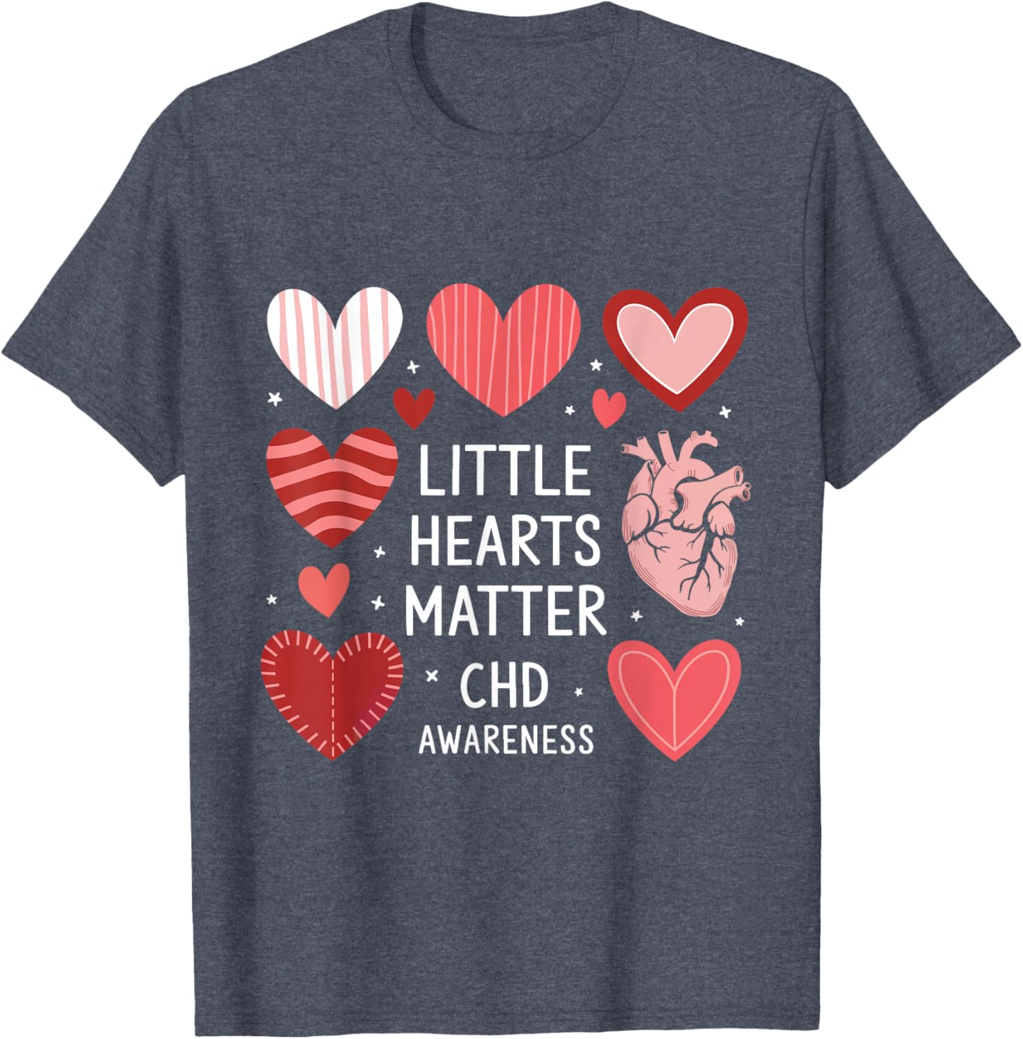 Heart Anatomy Valentine T-Shirt for CHD Awareness - Love with Purpose - 28