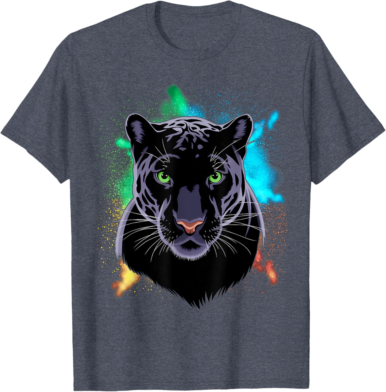 Beautiful Black Panther T-Shirt with Stunning Green Eyes for Animal Lovers - 8