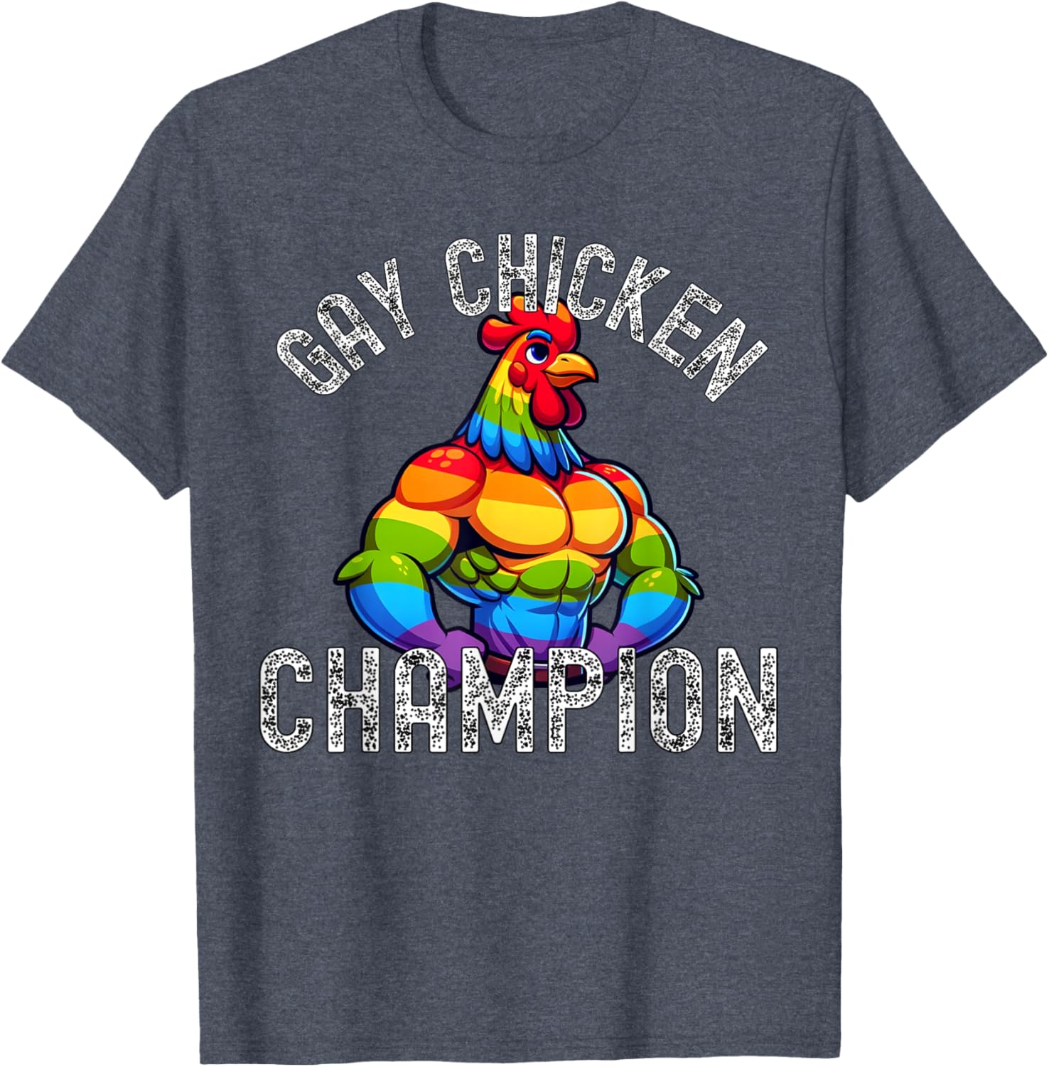 Gay Chicken Champion T-Shirt Fun Pride Apparel for LGBTQ+ Enthusiasts - 21