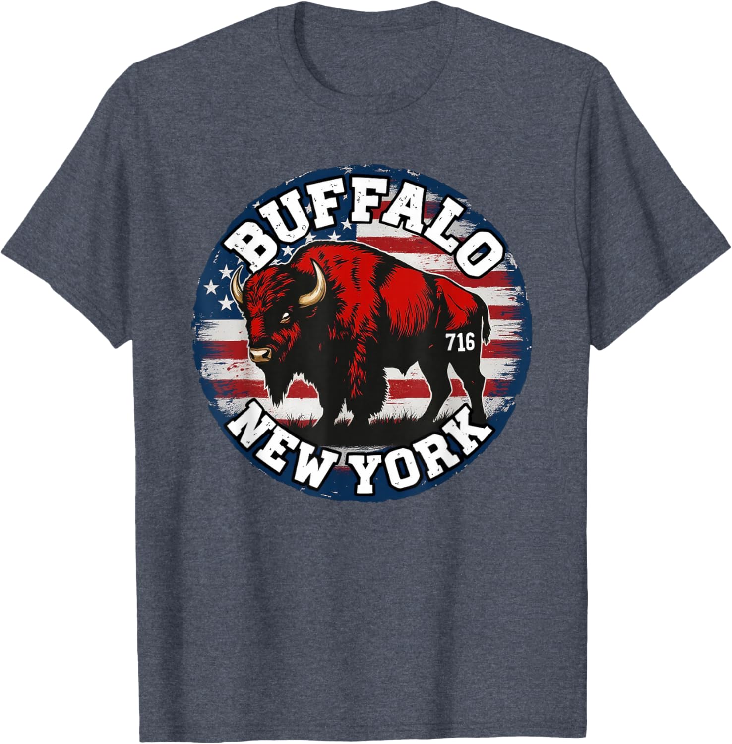 Buffalo New York Bison 716 Area Code Pride T-Shirt for WNY Fans - 9