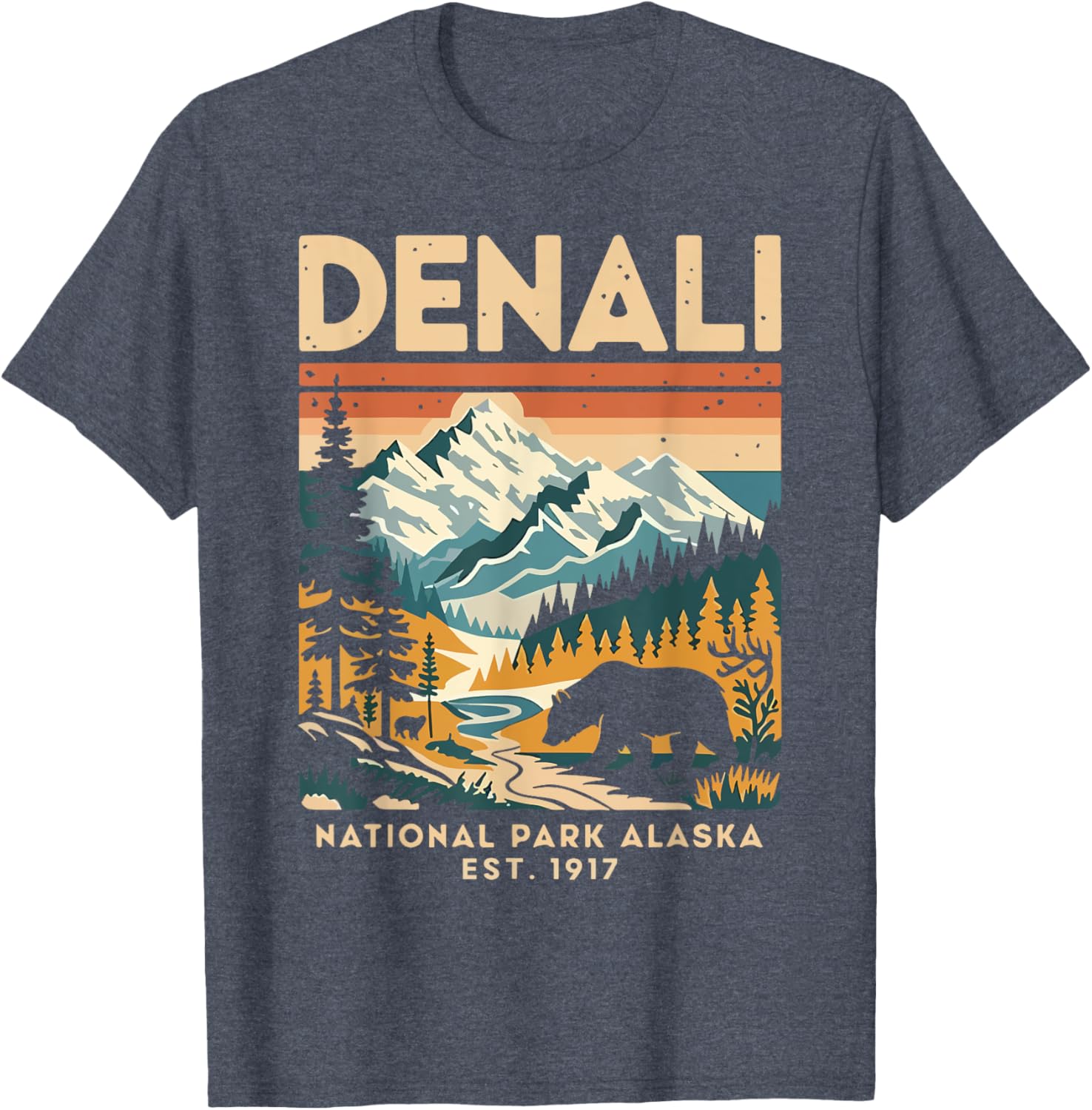 Vintage Denali National Park T-Shirt for All Ages - Men's, Women's, Kids' Apparel - 4