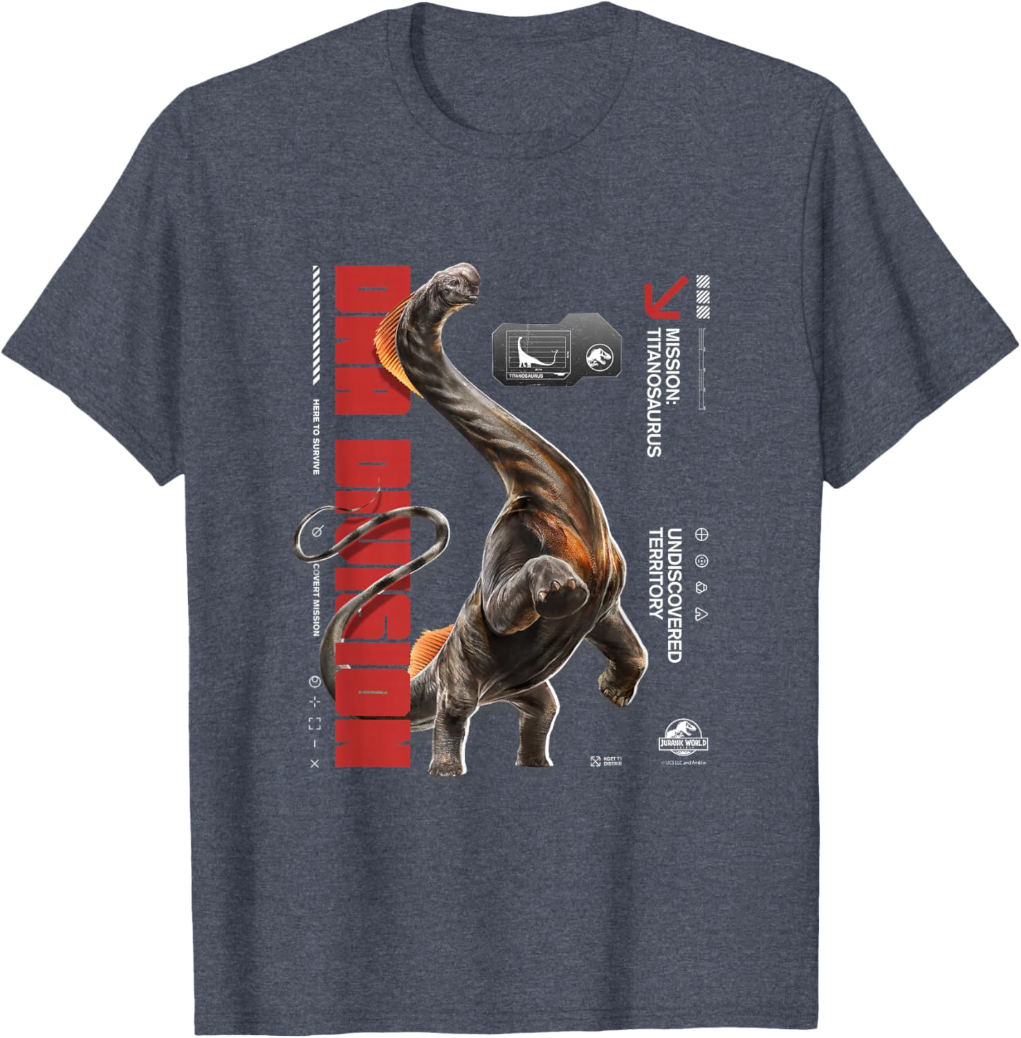 Jurassic World Rebirth Titanosaurus DNA Division T-Shirt for Dino Fans - 21
