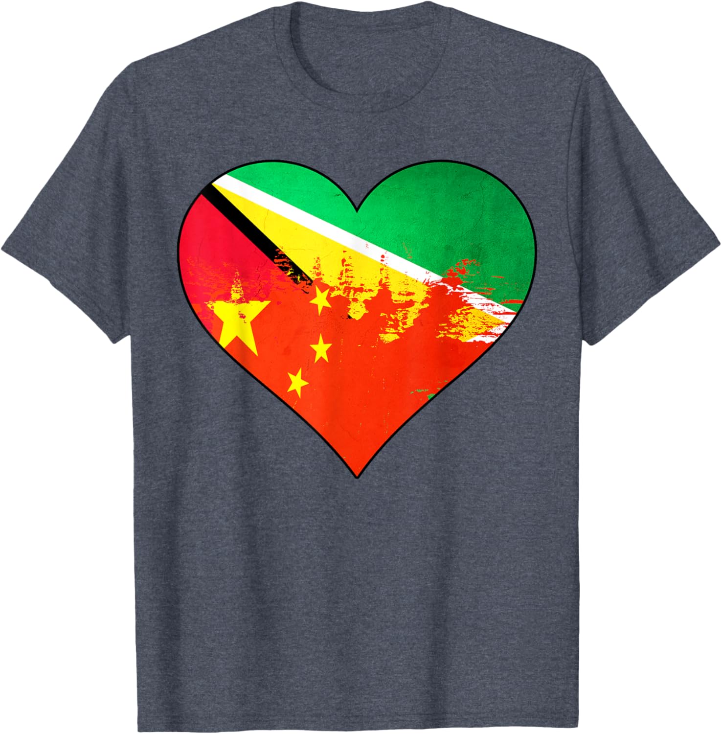 Guyanese and Chinese Heritage Flag T-Shirt for Cultural Pride and Style - 11