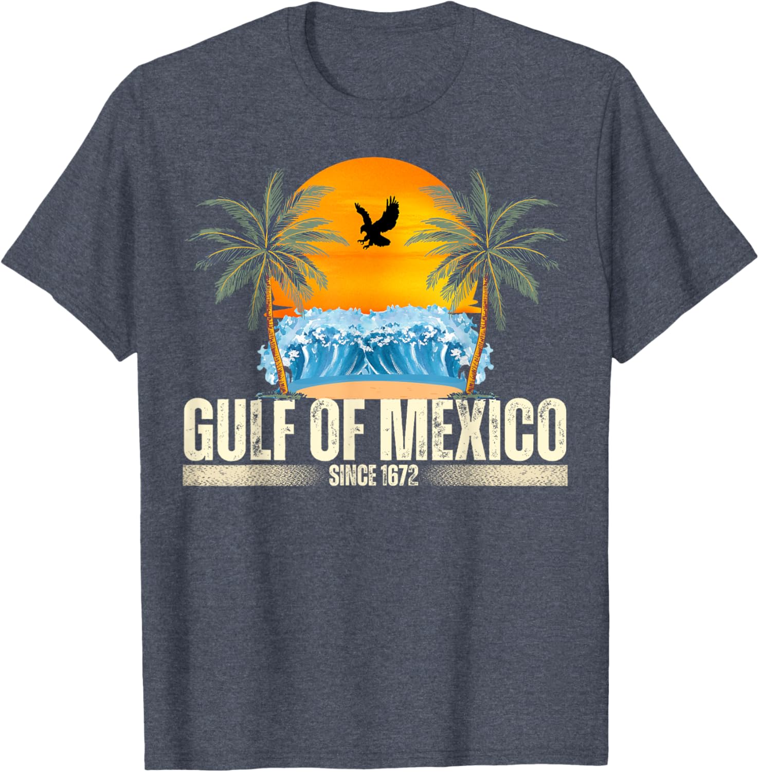 Vintage Gulf of Mexico Beach T-Shirt Since 1672 Retro Style Clothing - 17