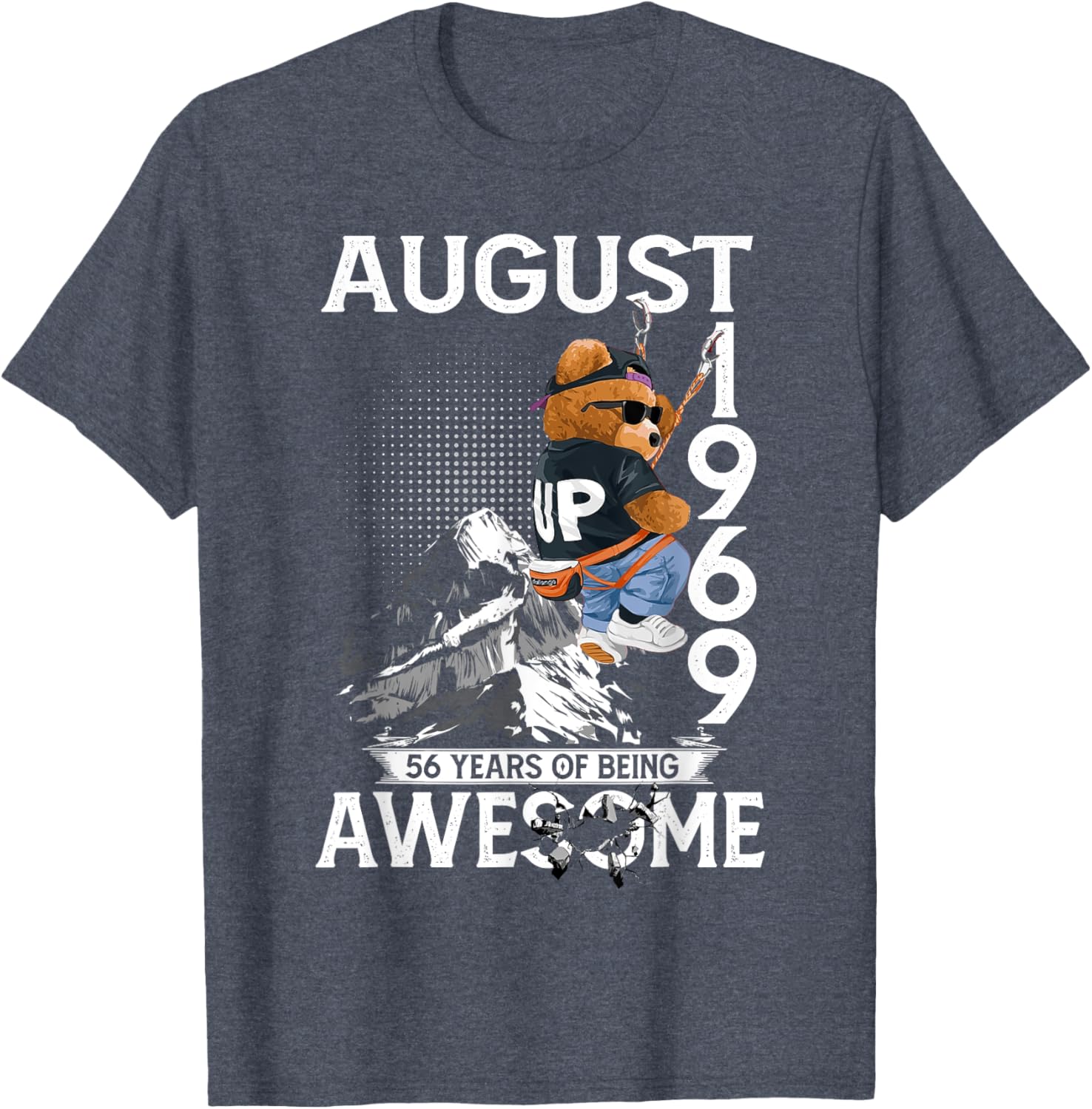 56th Birthday Bear Legends August 1969 T-Shirt for Men Gifts - 1
