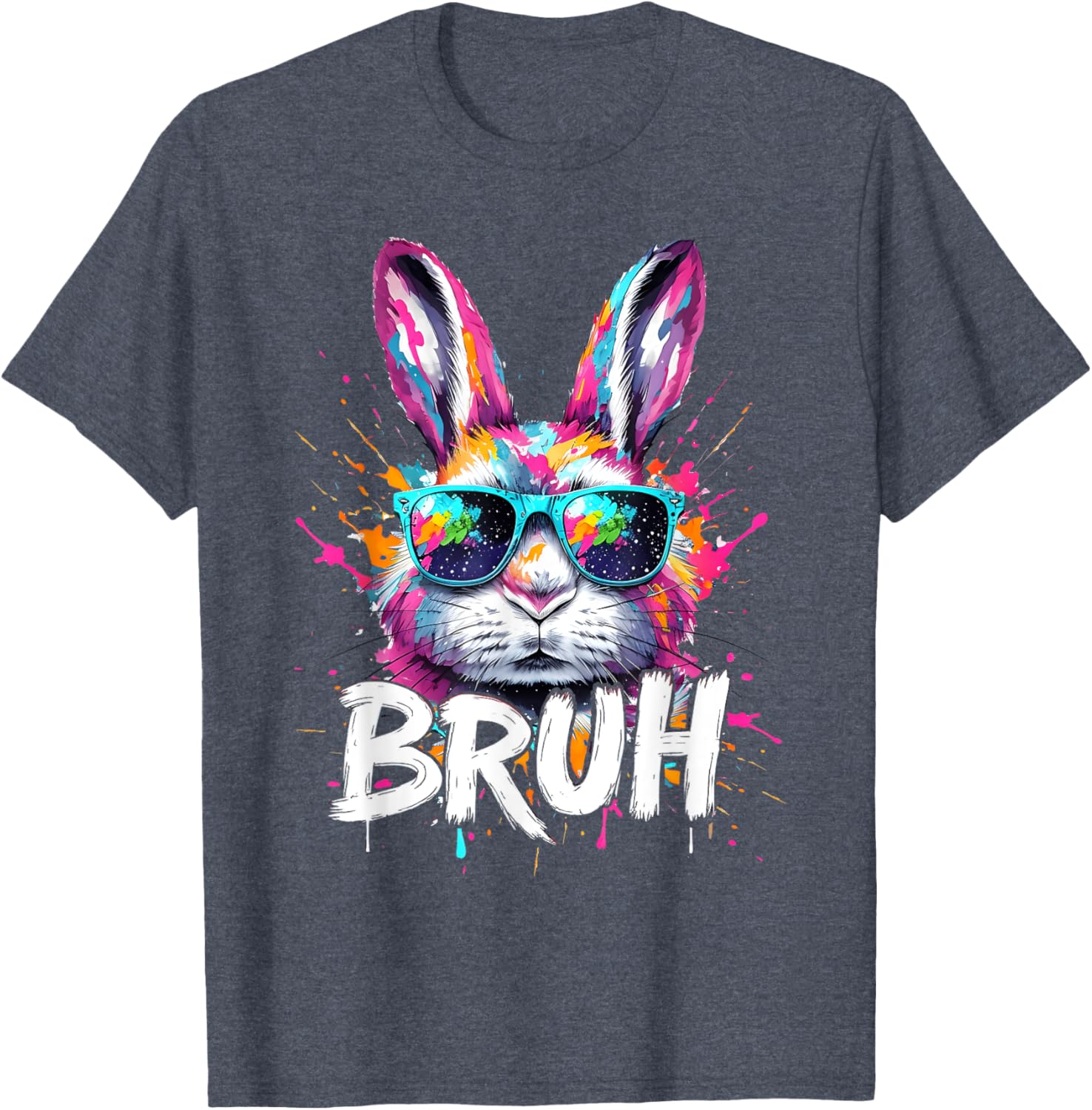 Funny Colorful Easter Bunny Eggs T-Shirt for Boys and Kids - 7