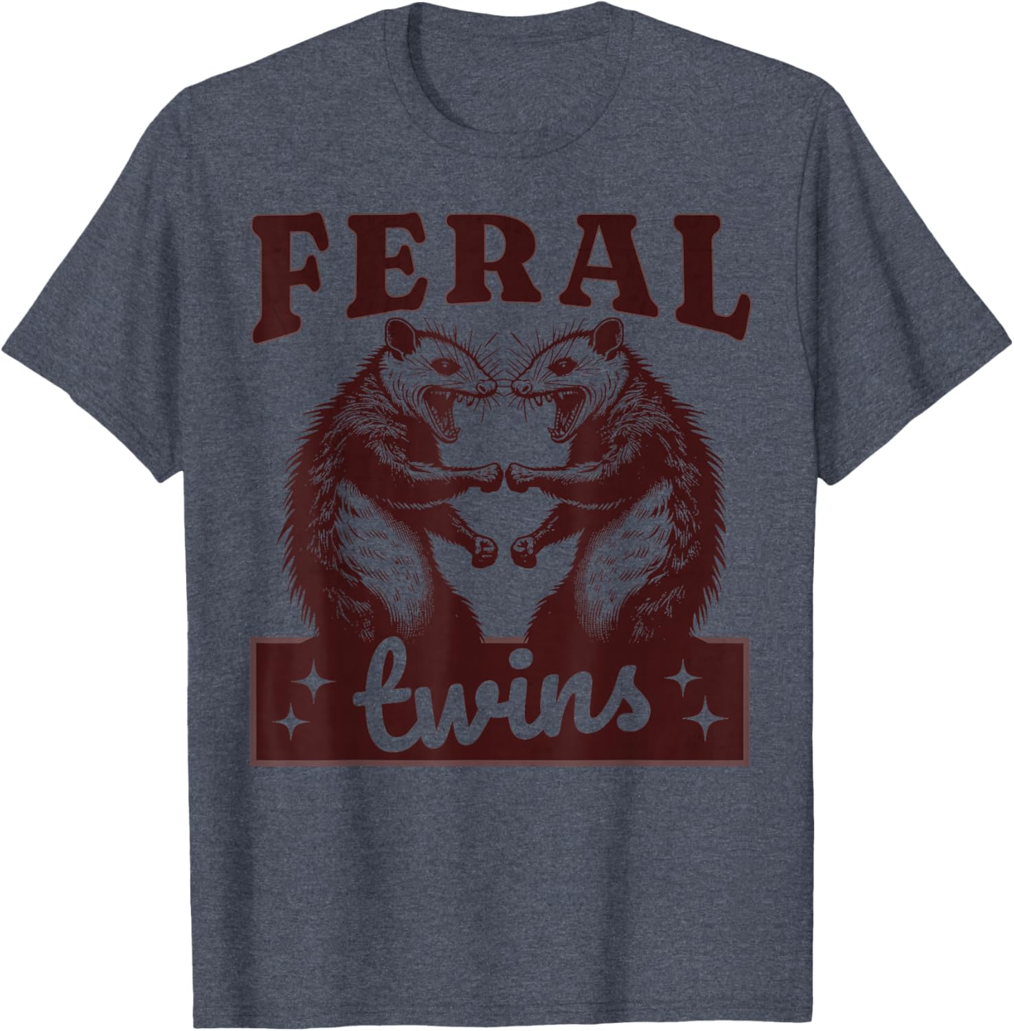 Cute Possum Feral Besties Matching Twins T-Shirts for Kids and Toddlers - 11