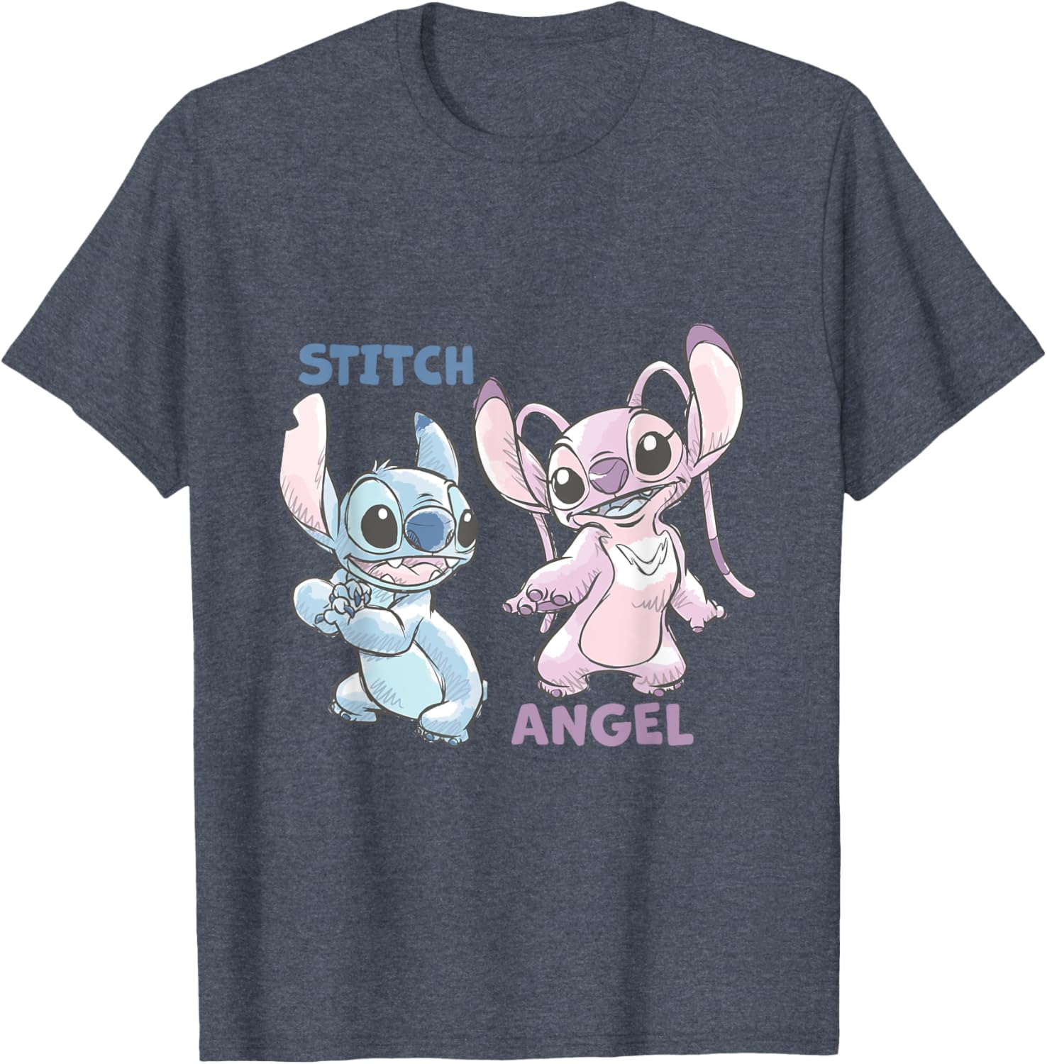 Disney Lilo and Stitch Moments T-Shirt featuring Angel and Stitch Design - 4