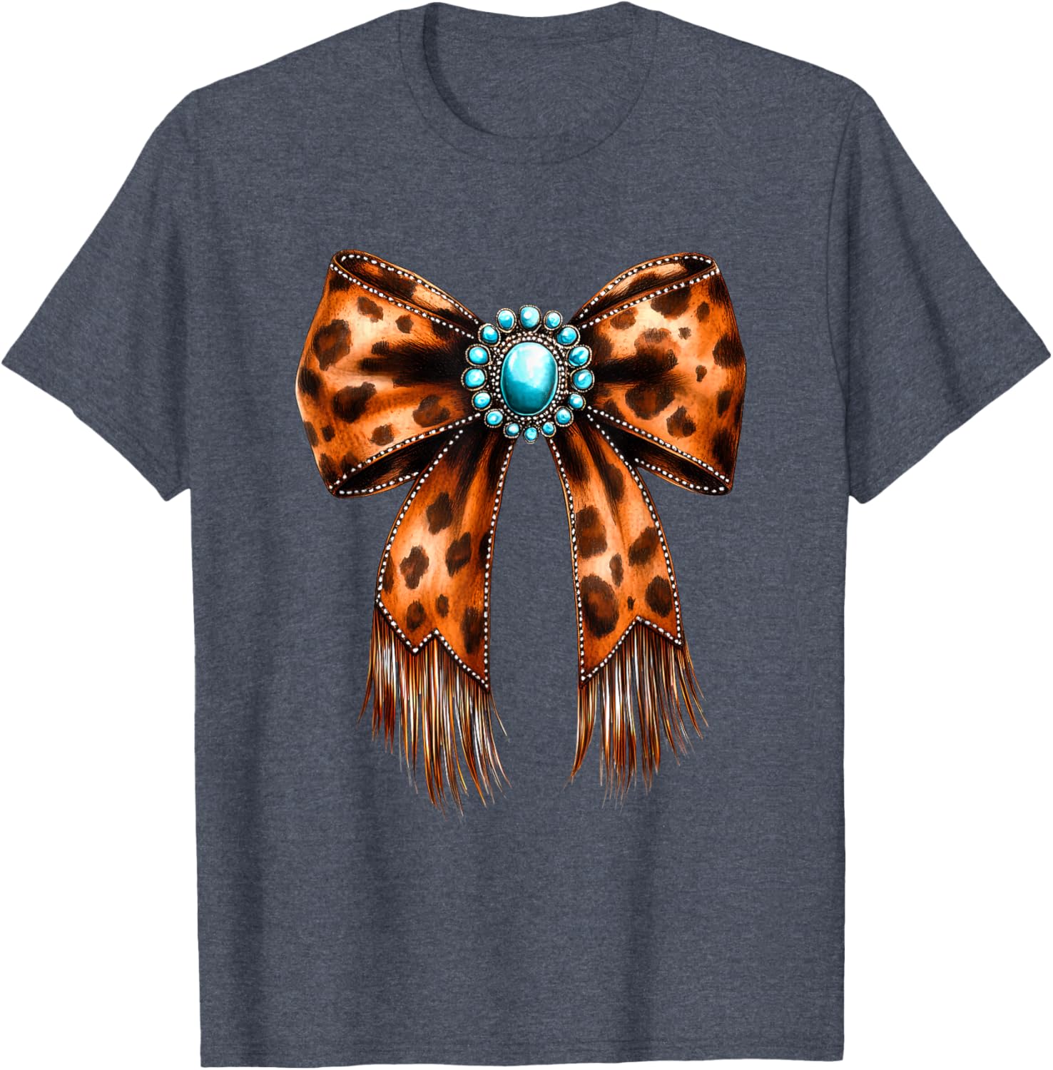 Coquette Cowgirl Leather Bow Western T-Shirt for Girls and Women - 1