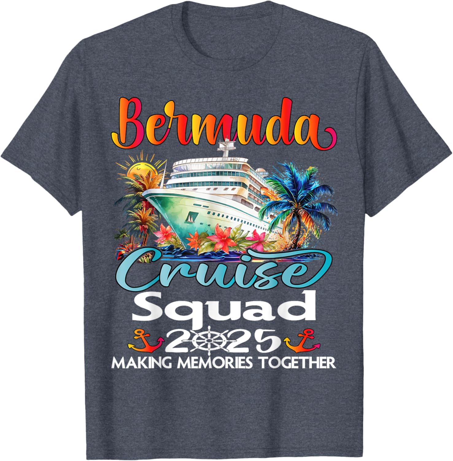 Bermuda Cruise Squad 2025 Family T-Shirt for Fun Adventures at Sea - 28
