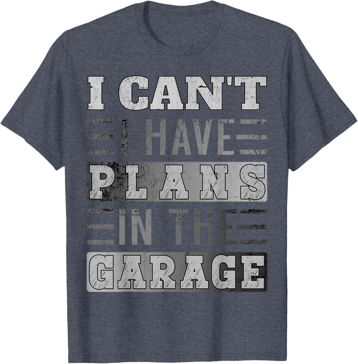 Funny Retro Car Mechanic T-Shirt I Can't I Have Plans In The Garage - 12
