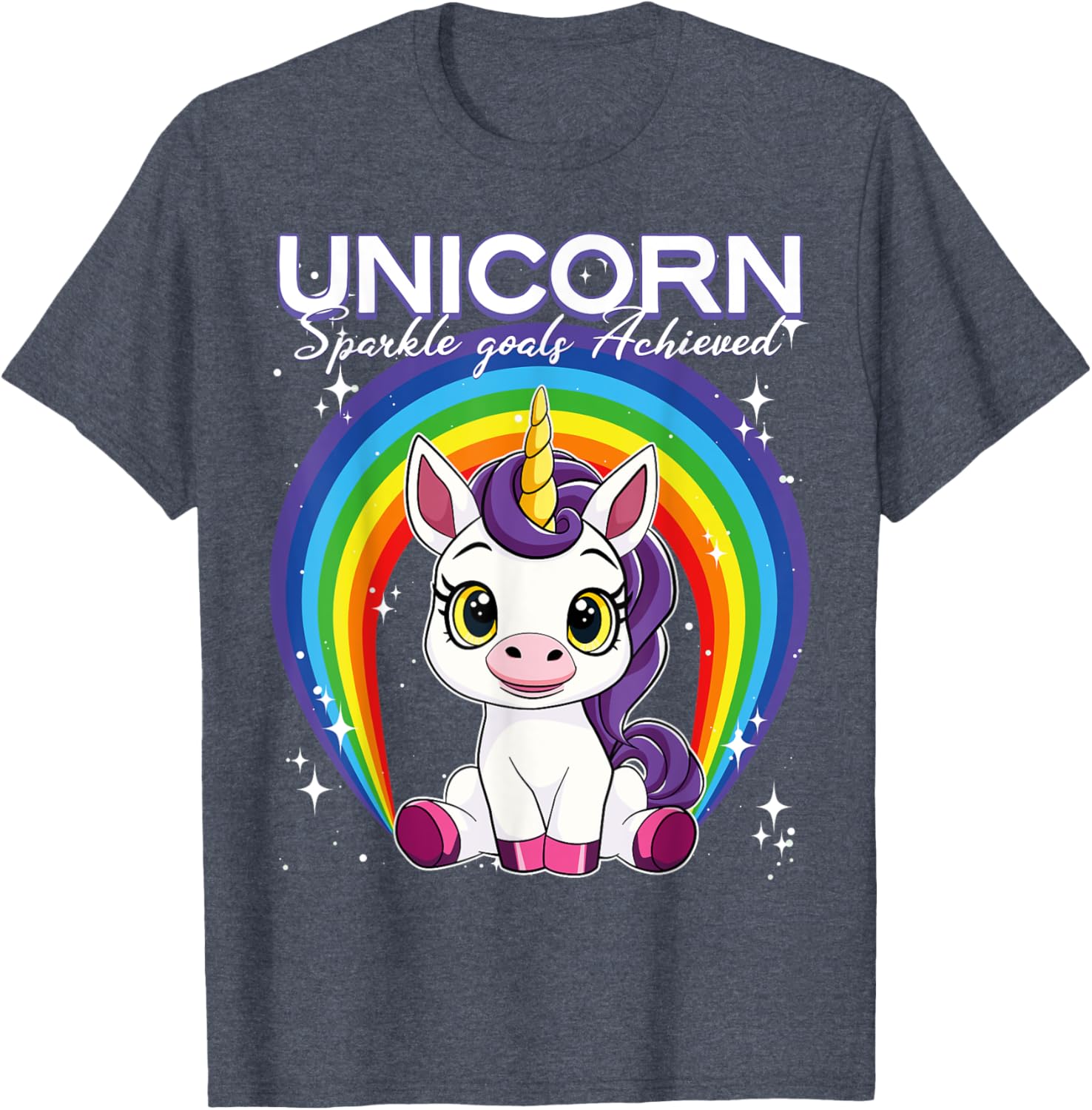 Unicorn Sparkle Goals Achieved T-Shirt for Dreamers and Believers - 10
