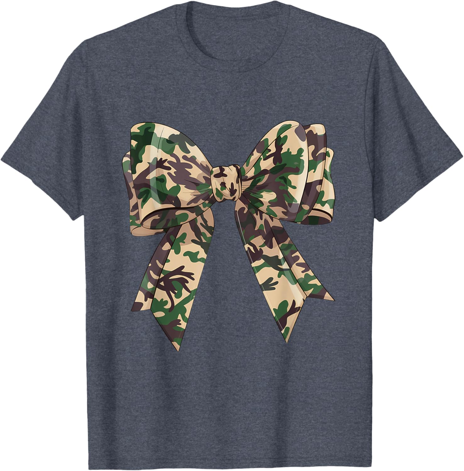 Chic Camouflage Bow Coquette T-Shirt for Hunting Women and Girls - 22