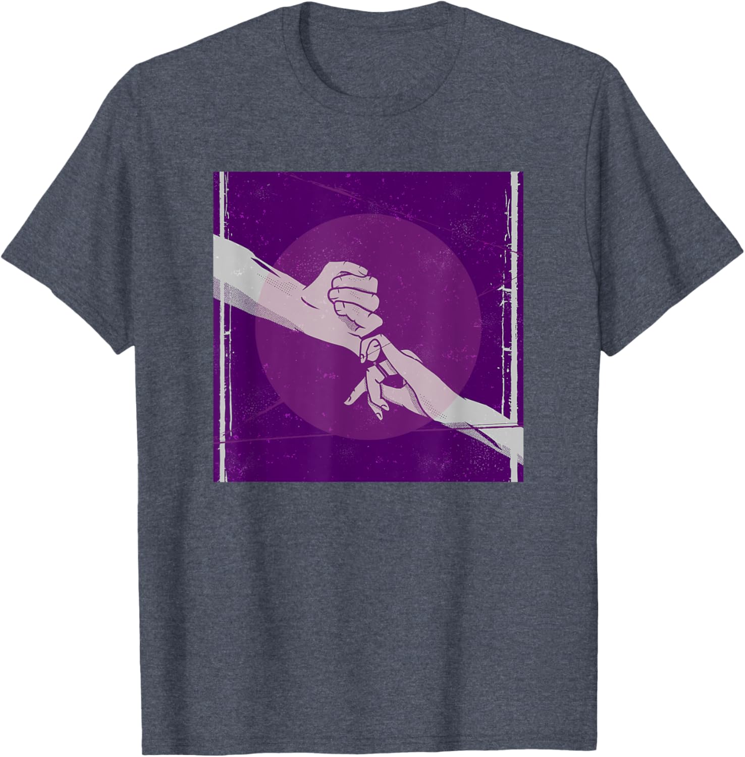 Romantic Couple Holding Hands Retro Poster T-Shirt for Lovebirds - 6