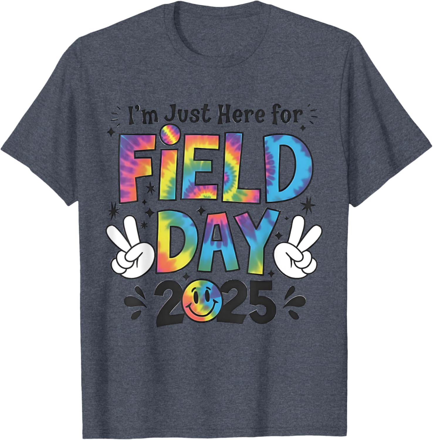 Tie Dye Field Day 2025 Peace Sign T-Shirt for Kids and Teachers - 6