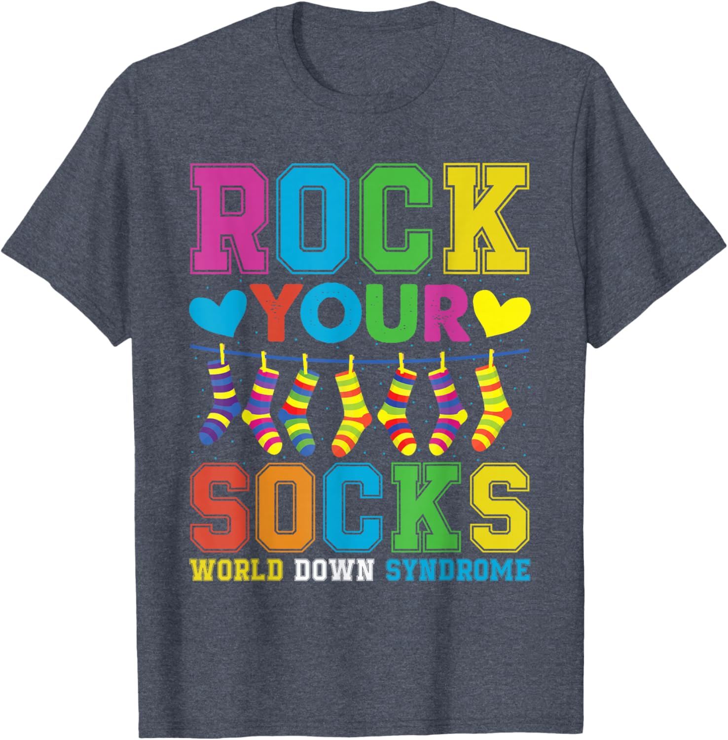 Rock Your Socks Down Syndrome Awareness T-Shirt for Kids 2025 - 6