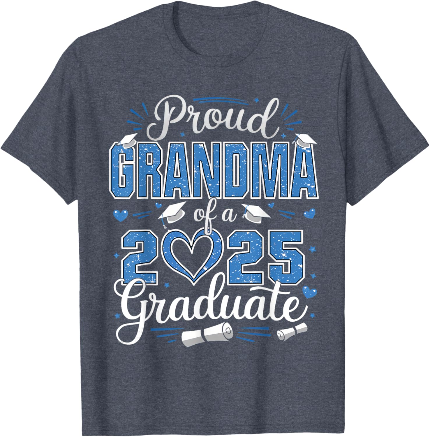 Proud Grandma Of A Class Of 2025 Graduate Senior T-Shirt for Women - 2