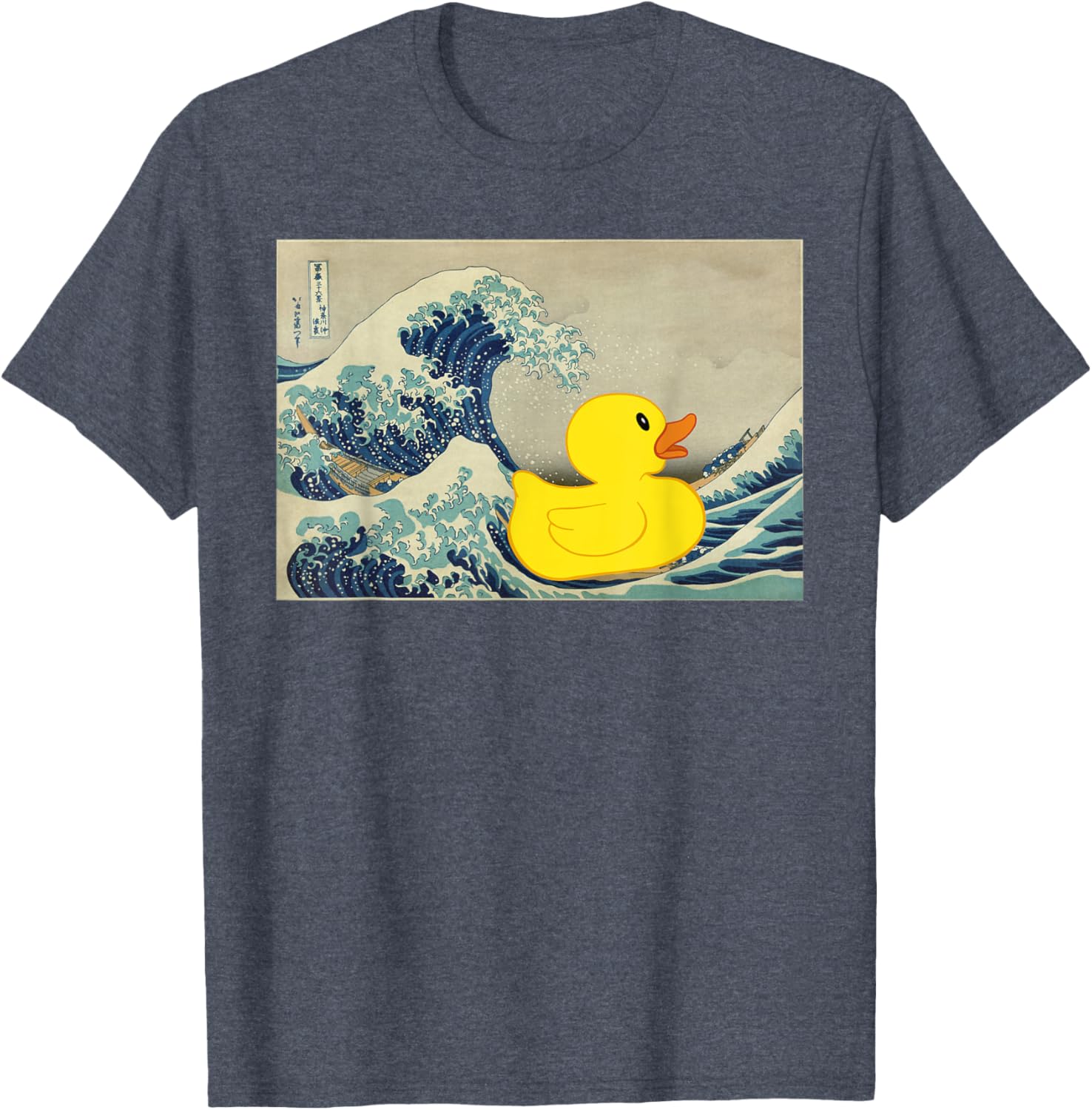 Rubber Duck on Great Wave T-Shirt – Fun and Unique Beachwear Style - 1