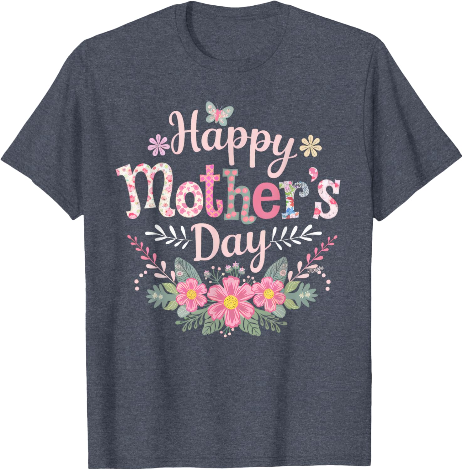 Cute Floral Happy Mother's Day T-Shirt for Moms and Grandmas 2025 - 19