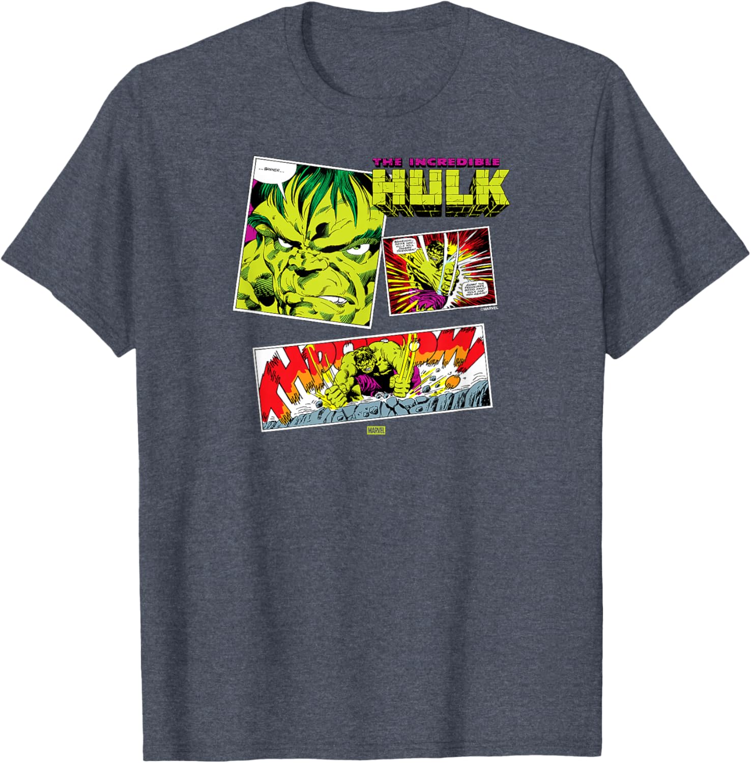 Marvel Hulk Comic Book Panel T-Shirt for Fans of Superhero Apparel - 4