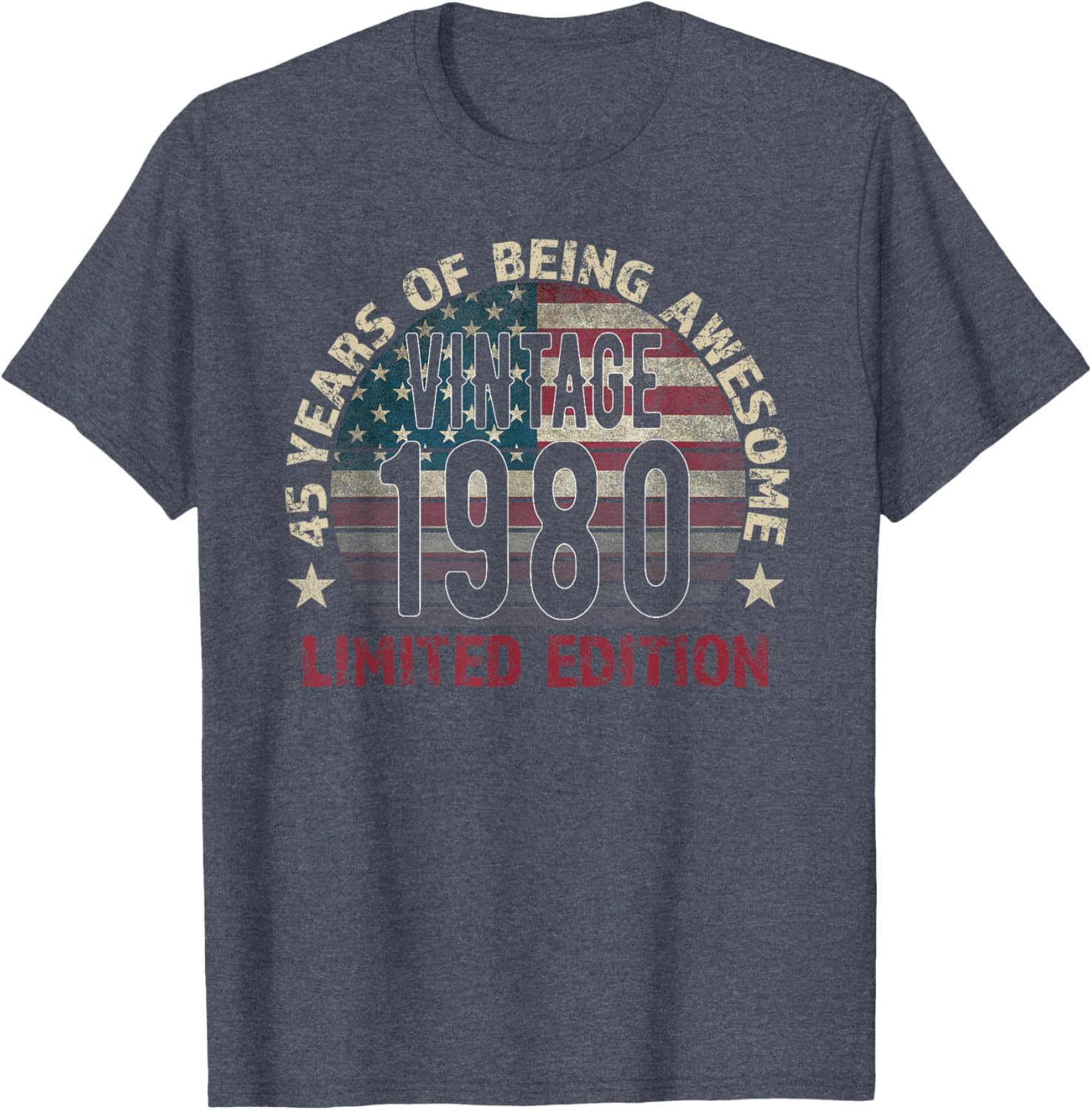 Vintage 45th Birthday Gift T-Shirt for Men Born in 1980 Turning 45 - 4