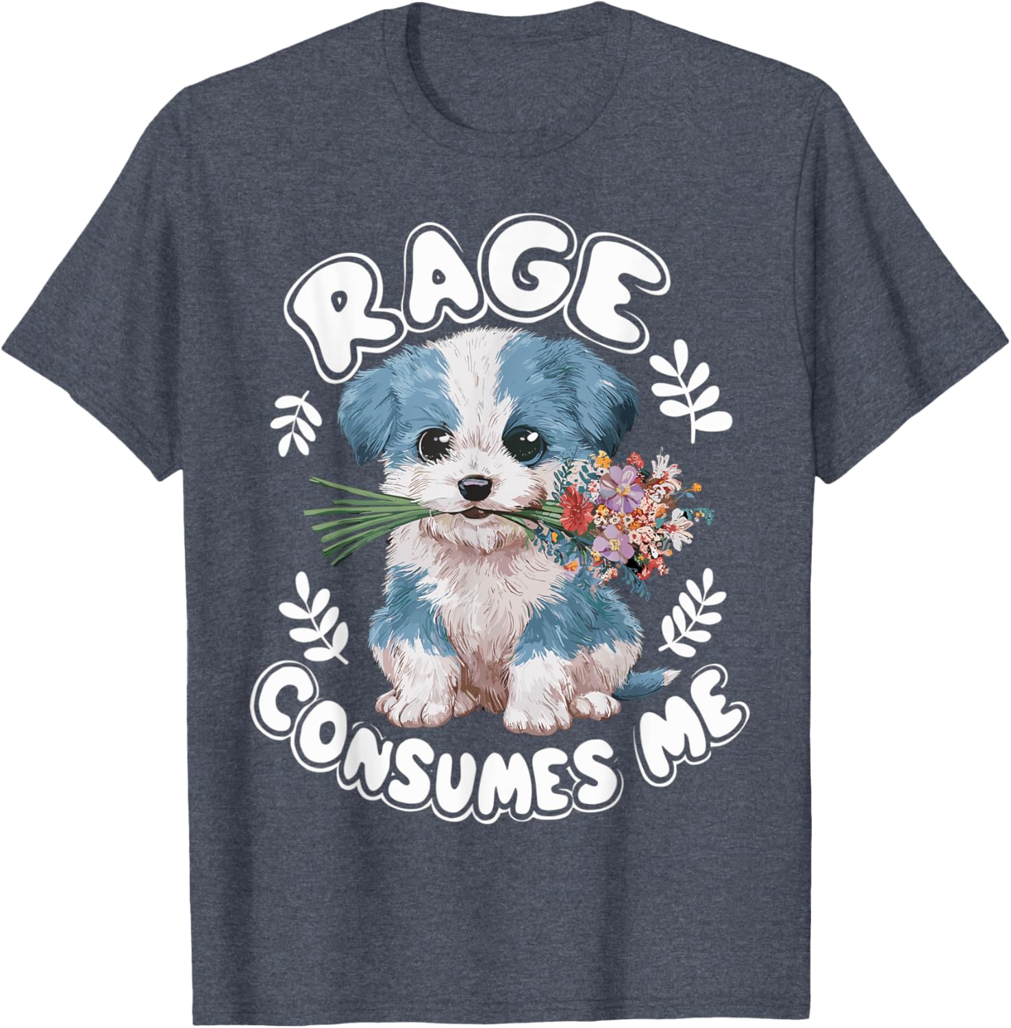 Cute Puppy Rage Cat Meme T-Shirt for Men and Women - Funny Gift Idea - 25