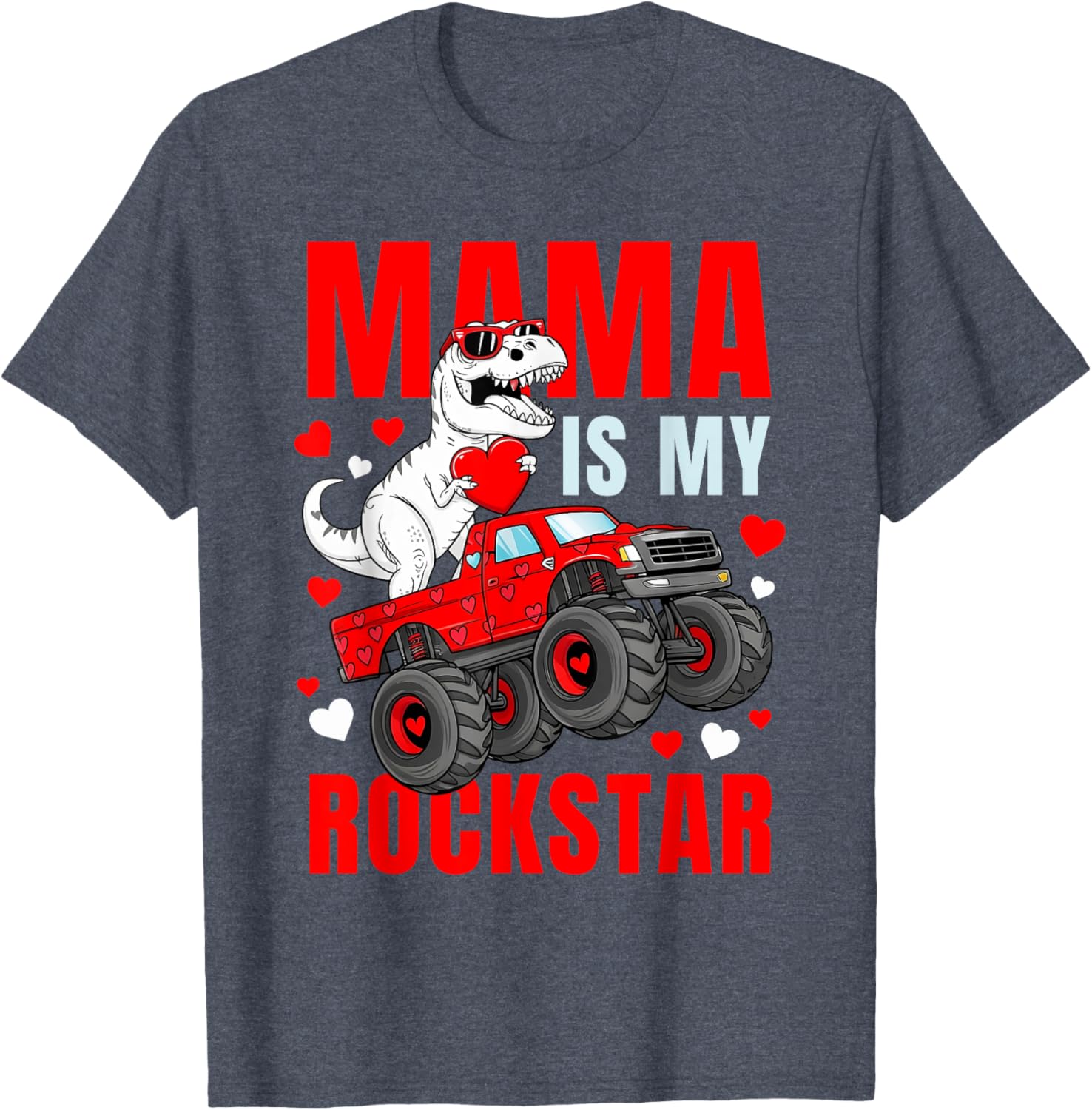 Mama Is My Rockstar Dinosaur T-Shirt Cute Love Mom Apparel - 7
