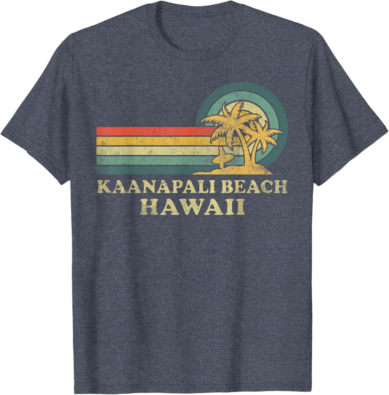 Kaanapali Beach Vintage Palm Tree Family Vacation T-Shirt for Fun Getaways - 18