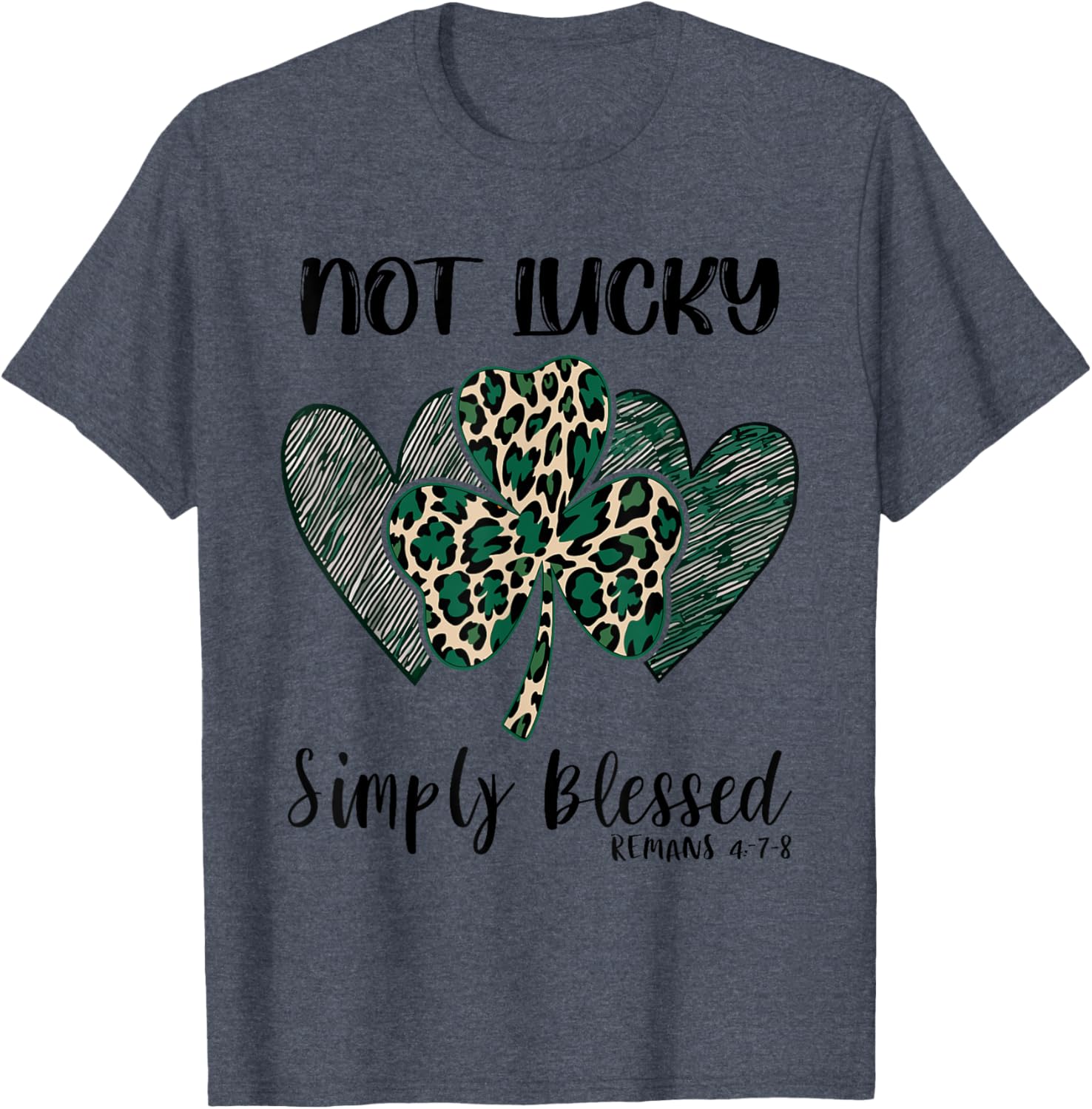Simply Blessed Shamrock St Patricks Day T-Shirt for Fun Celebrations - 10