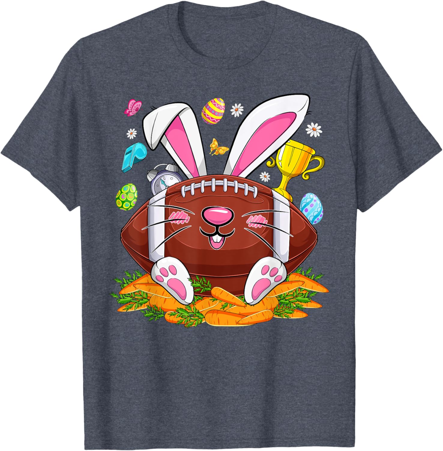 Funny Bunny Face Eggs T-Shirt for Men and Boys - Happy Easter Day Apparel - 1