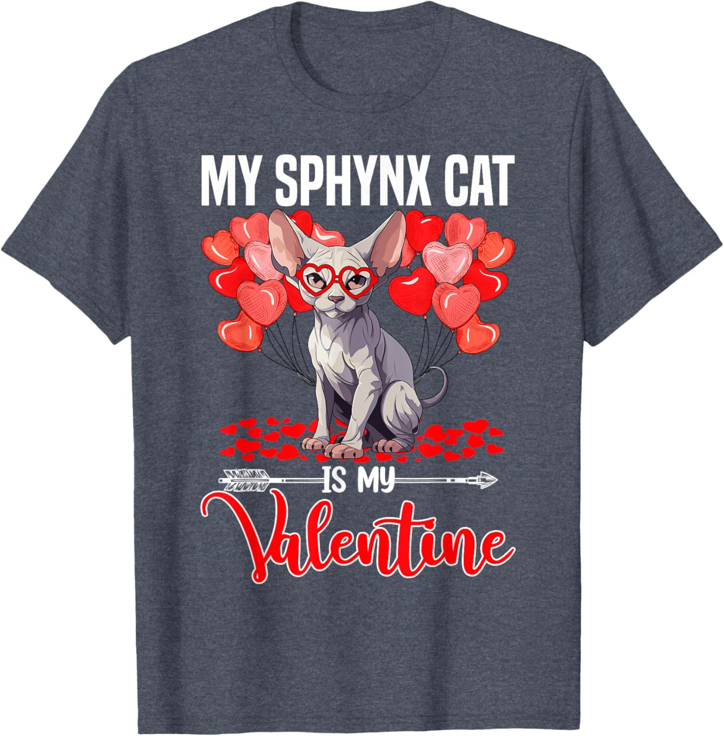 Cute Sphynx Cat Valentine T-Shirt for Boys and Girls - Perfect Gift! - 26