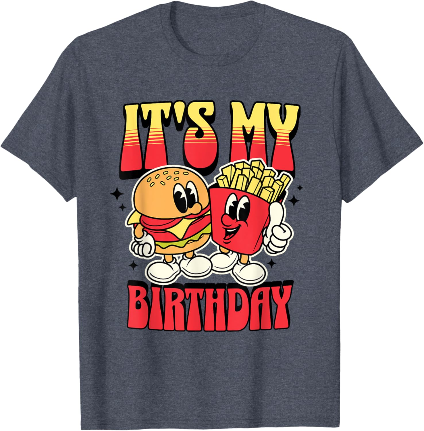 Burger Birthday Party T-Shirt for Fun Burger and Fries Lovers - 4
