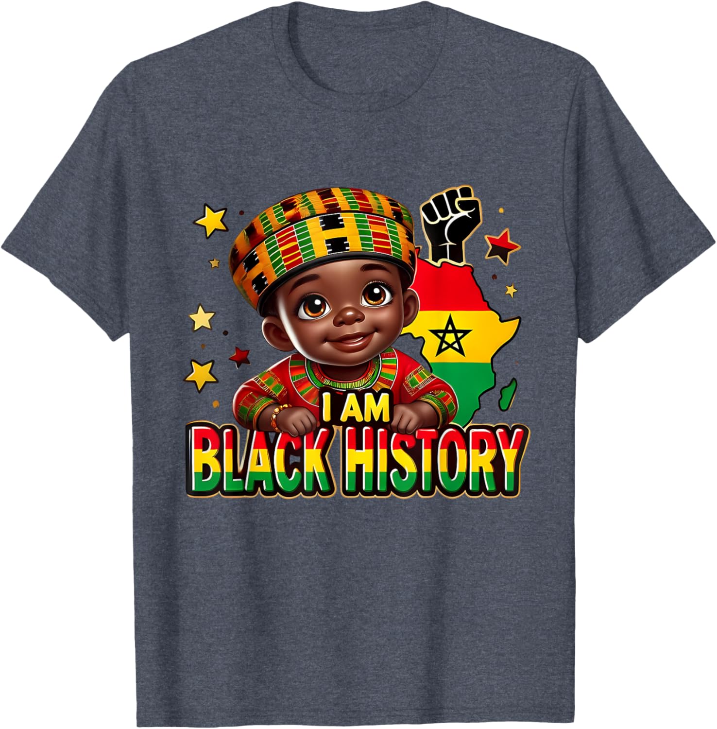 Cute Afro Peekaboo Boy T-Shirt Perfect for Black History Month Celebration - 1