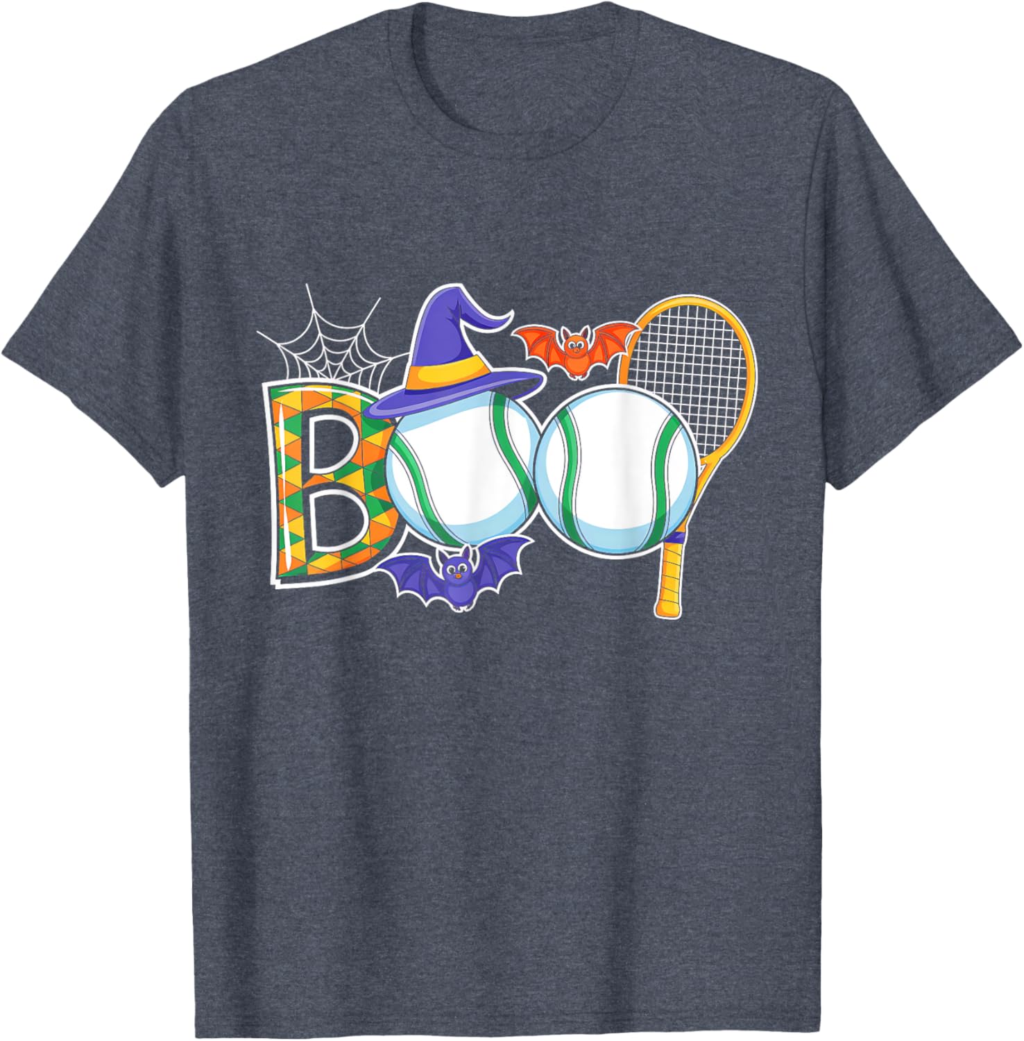 Creepy Pumpkin Tennis Lover T-Shirt for Halloween Fun and Sports Spirit - 6