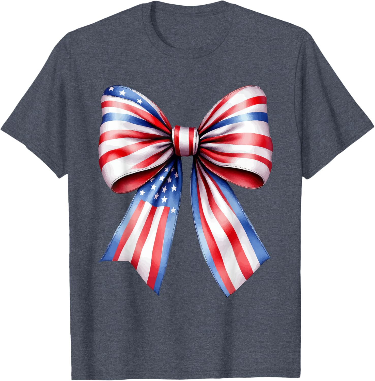 Patriotic USA Bow Tee for July 4th and Memorial Day Celebrations - 14
