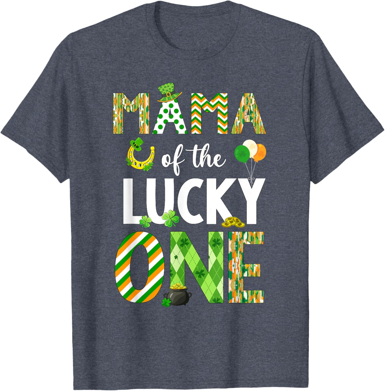 Mama Of The Lucky One 1st Birthday T-Shirt for St. Patrick's Day Fun - 10