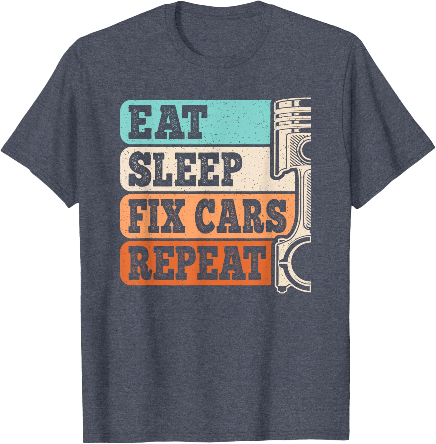 Retro Eat Sleep Fix Cars Repeat T-Shirt for Auto Mechanics Men - 9