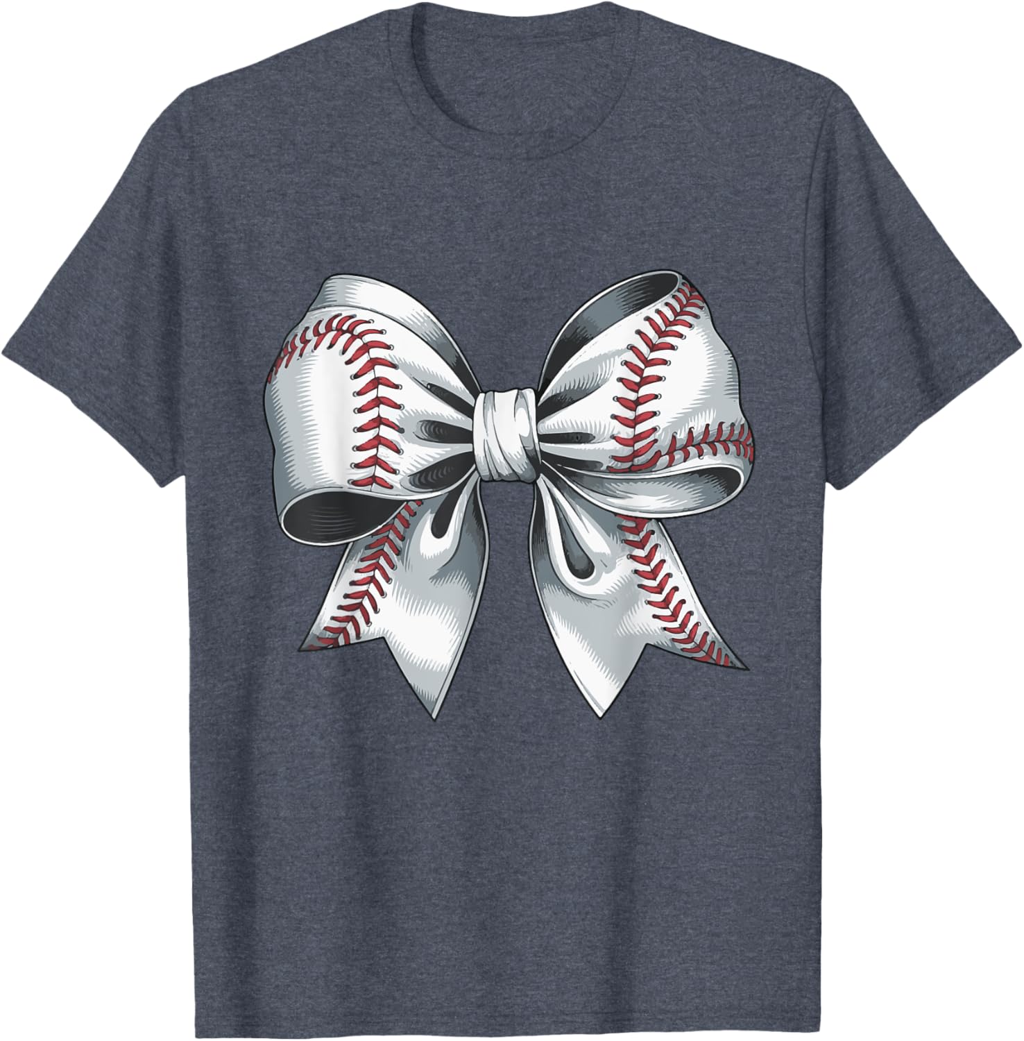 Cute Baseball Bow T-Shirt for Moms - Perfect Gift for Baseball Moms - 7