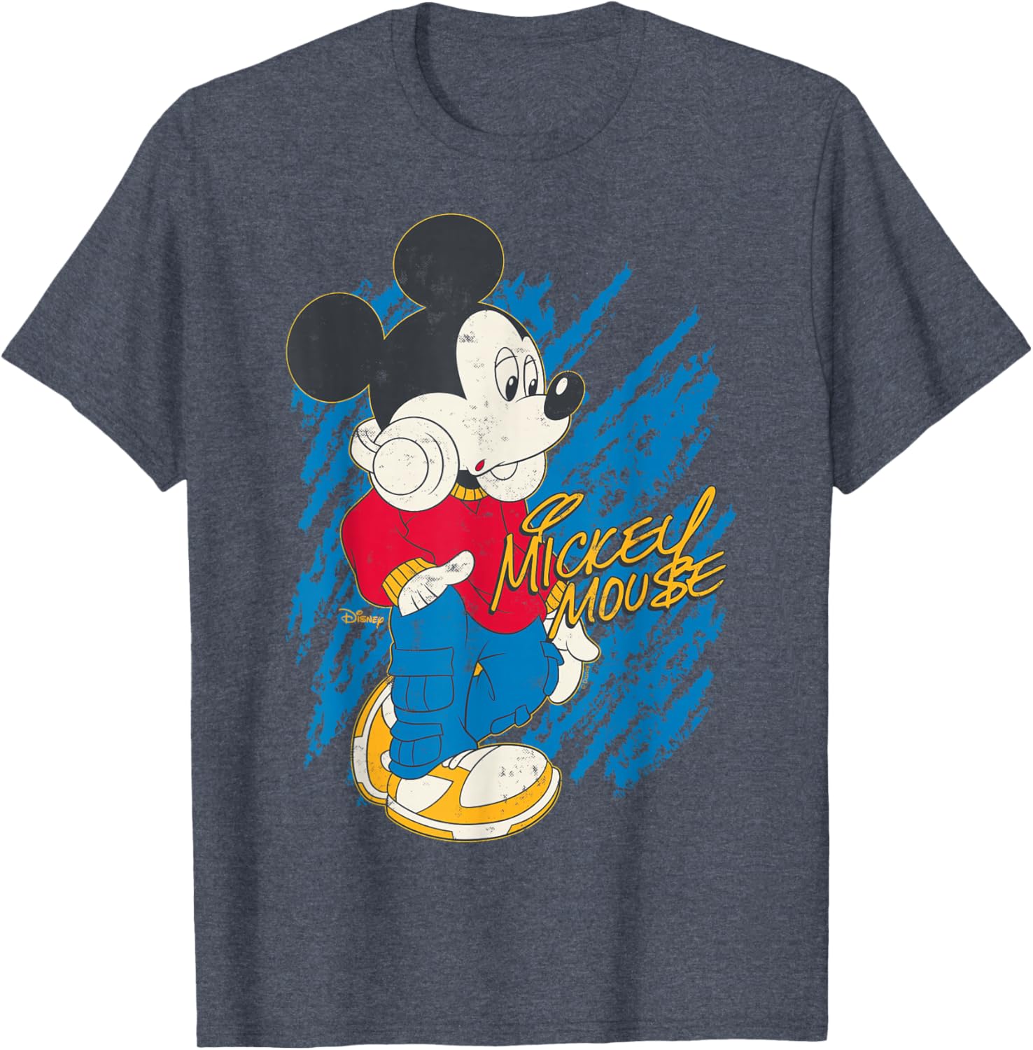 Mickey Mouse Laid Back T-Shirt with Headphones for Casual Style - 14
