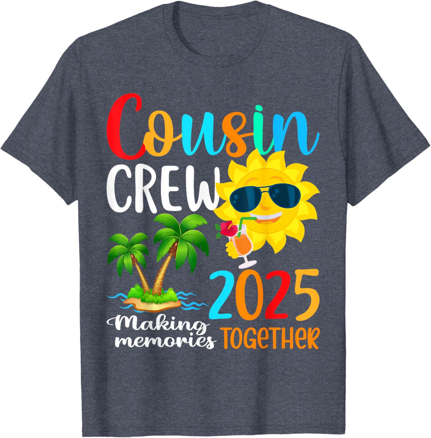 Cousin Crew 2025 Summer Beach Family Matching T-Shirt for Fun Vacations - 15