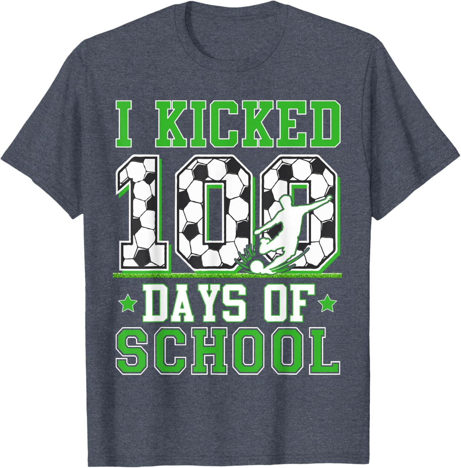 100 Days of School Soccer T-Shirt for Kids - Fun Boys' Apparel - 22
