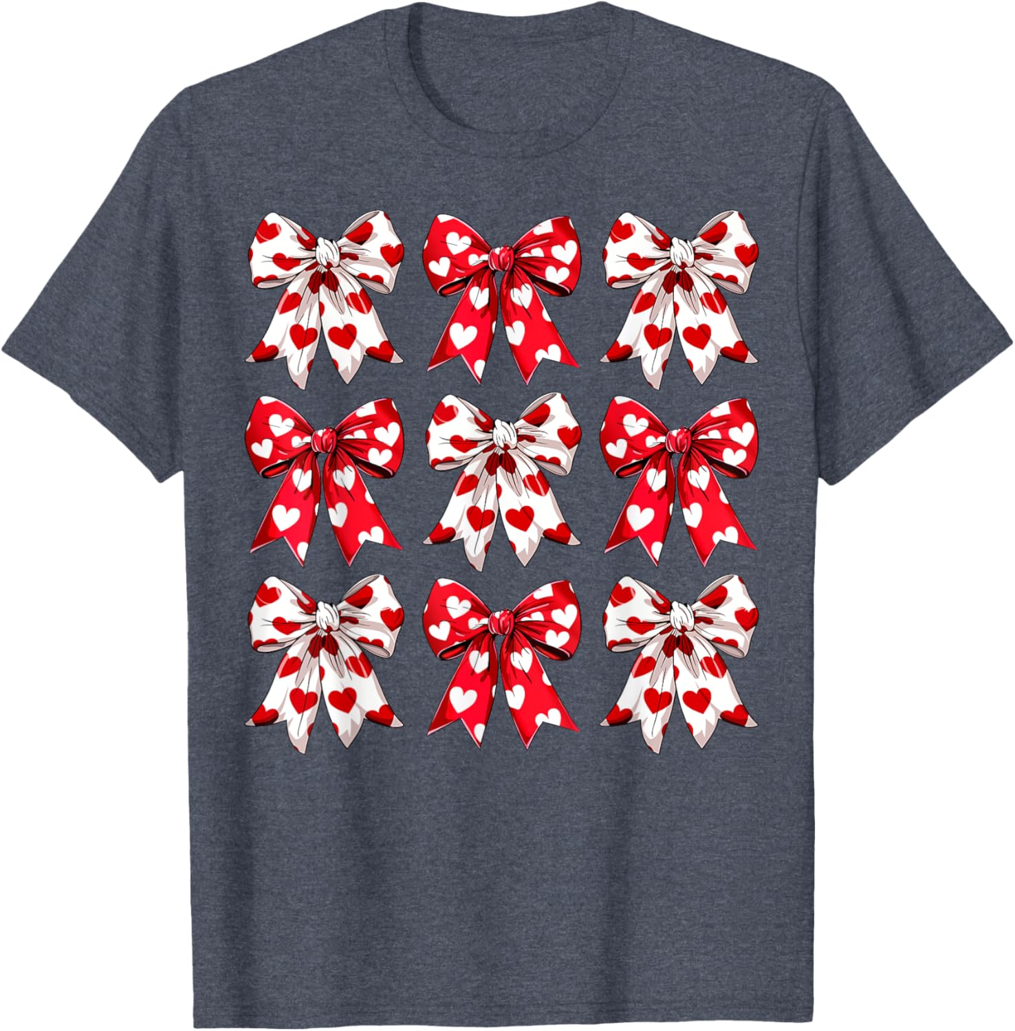 Valentine's Day Heart Bow T-Shirt for Women, Girls, Kids & Toddlers - 15