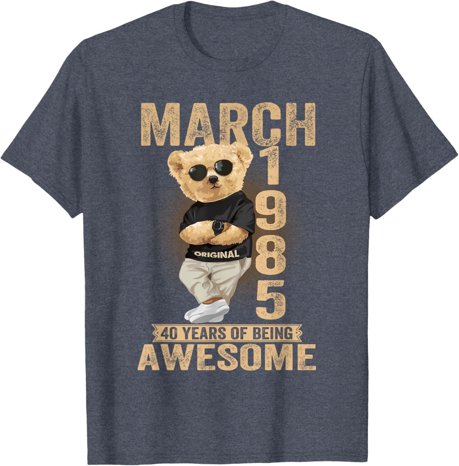 Awesome Teddy Bear T-Shirt for 40th Birthday Celebrations 1985 Design - 27