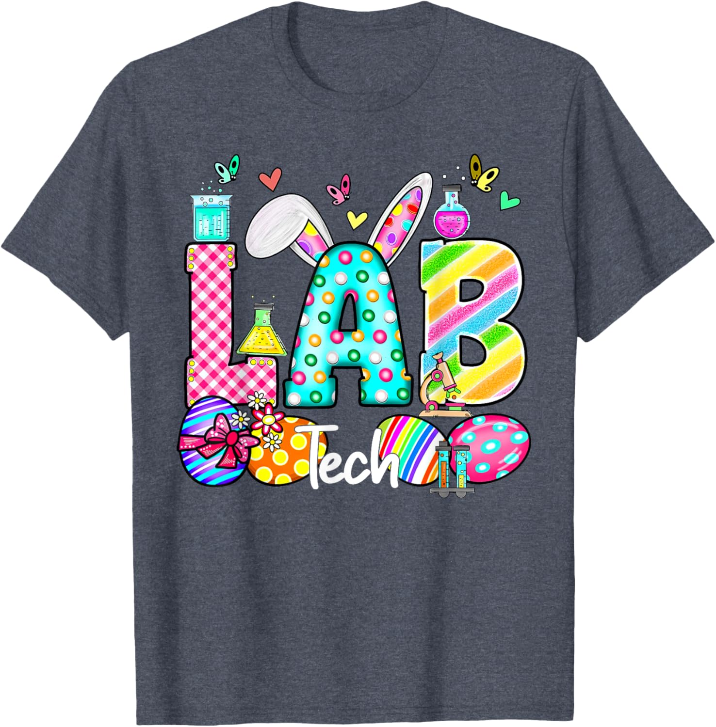 Easter Lab Tech Bunny T-Shirt for Scientists and Teachers - Fun Gift Idea - 7