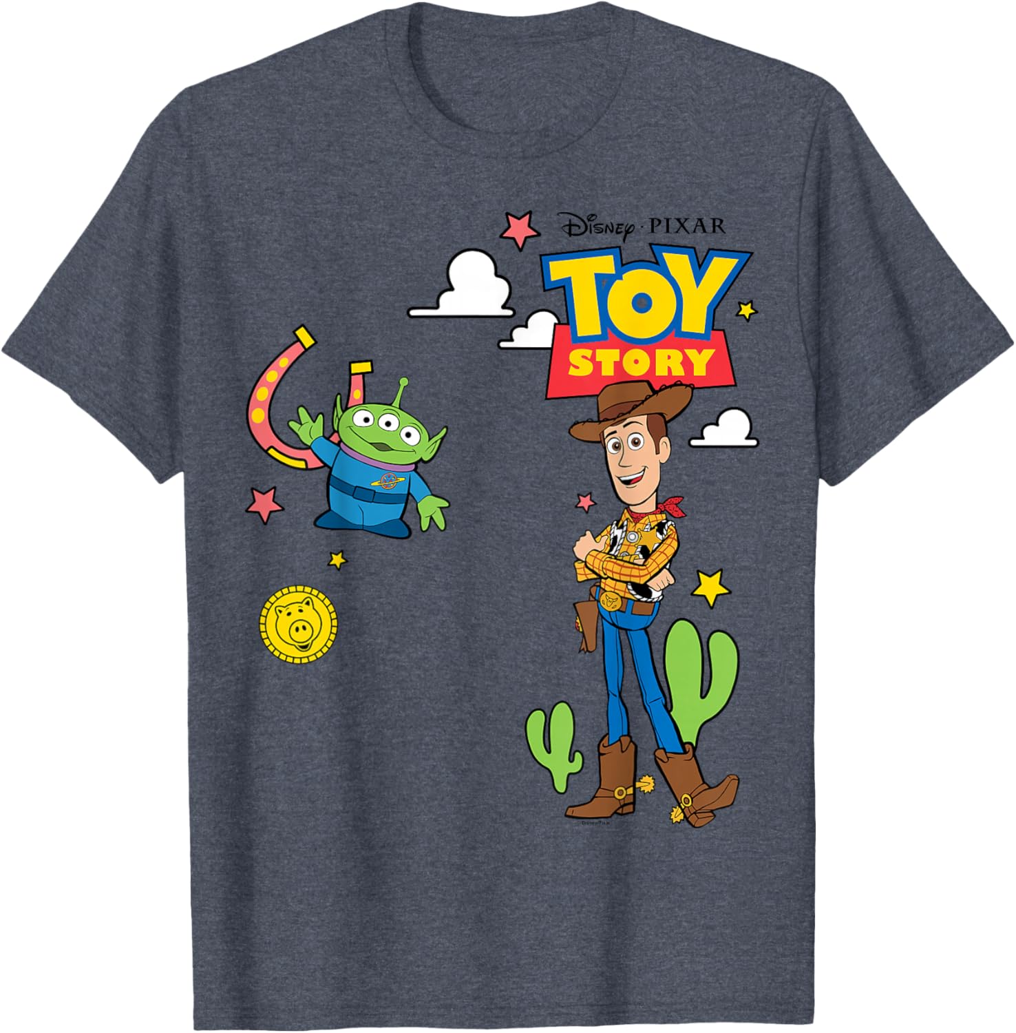 Toy Story 4 Woody and Alien T-Shirt for Kids and Adults Fun Design - 14